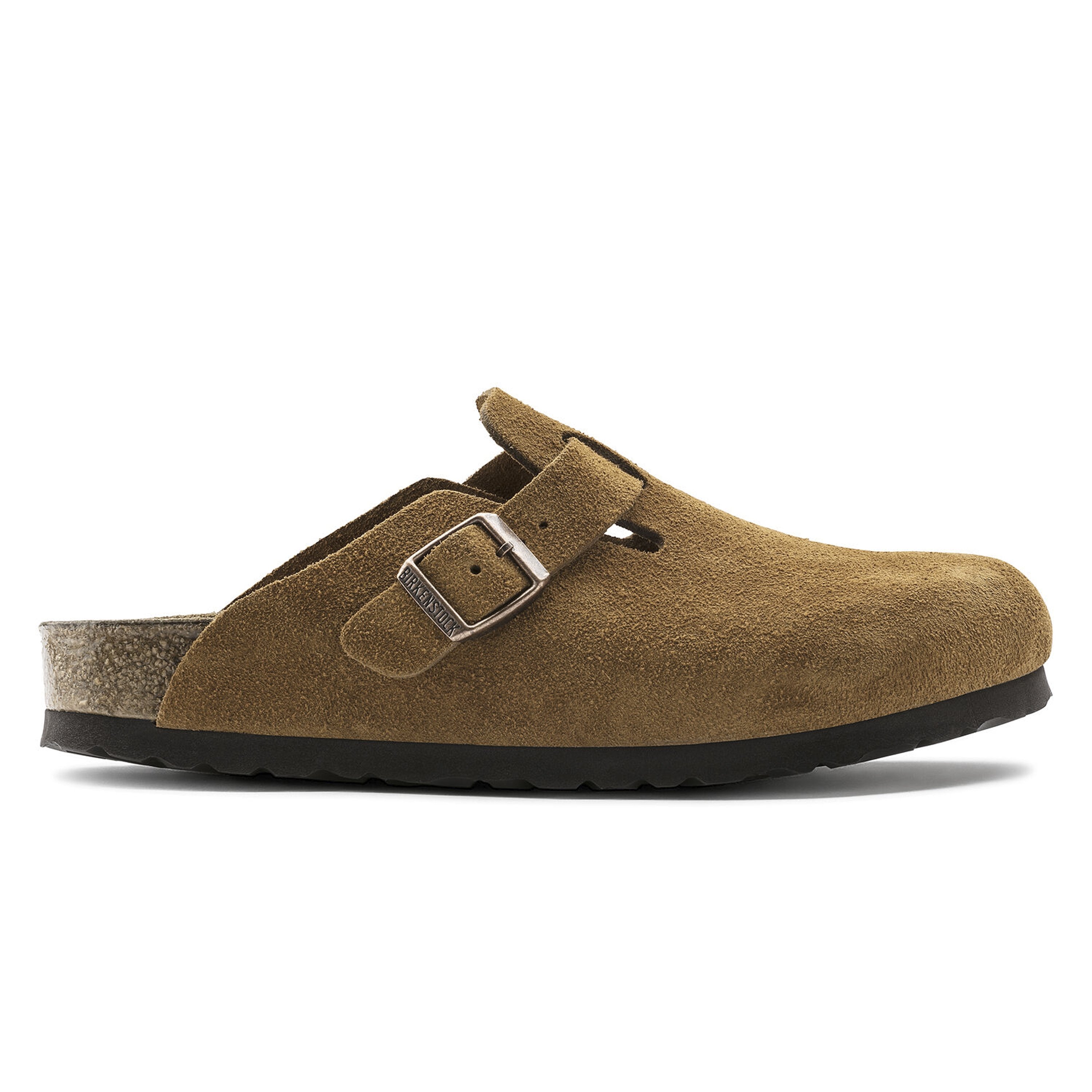 Birkenstock Boston Soft Footbed Suede Leather Narrow Fit (Mink)