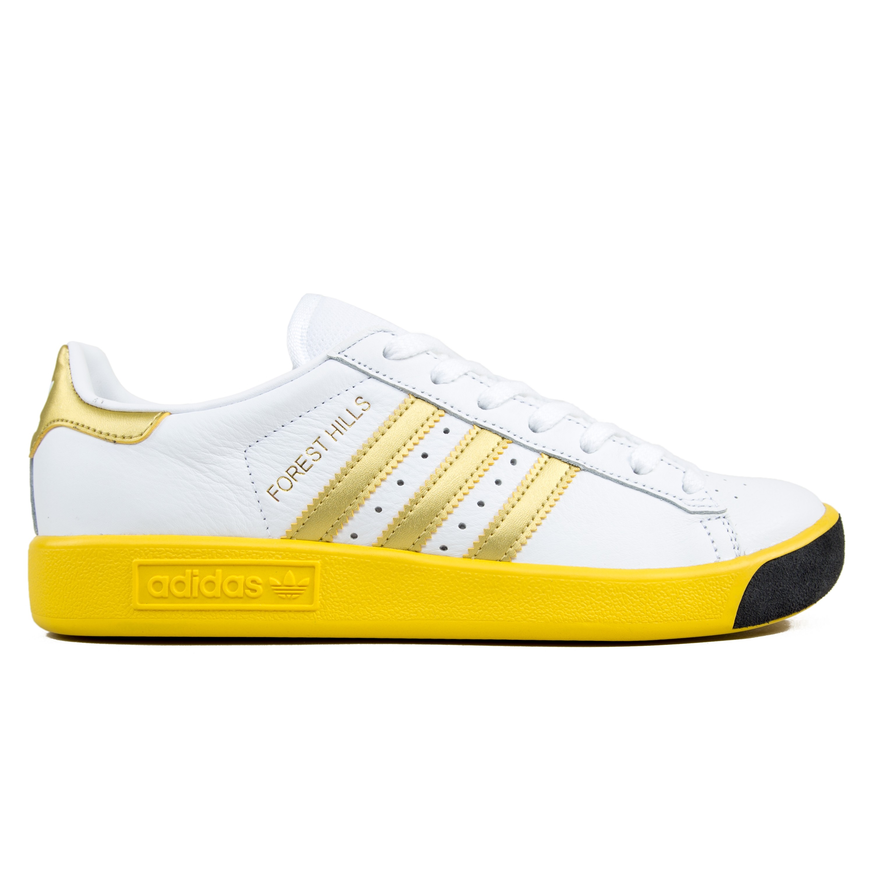 adidas forest hills gold and white