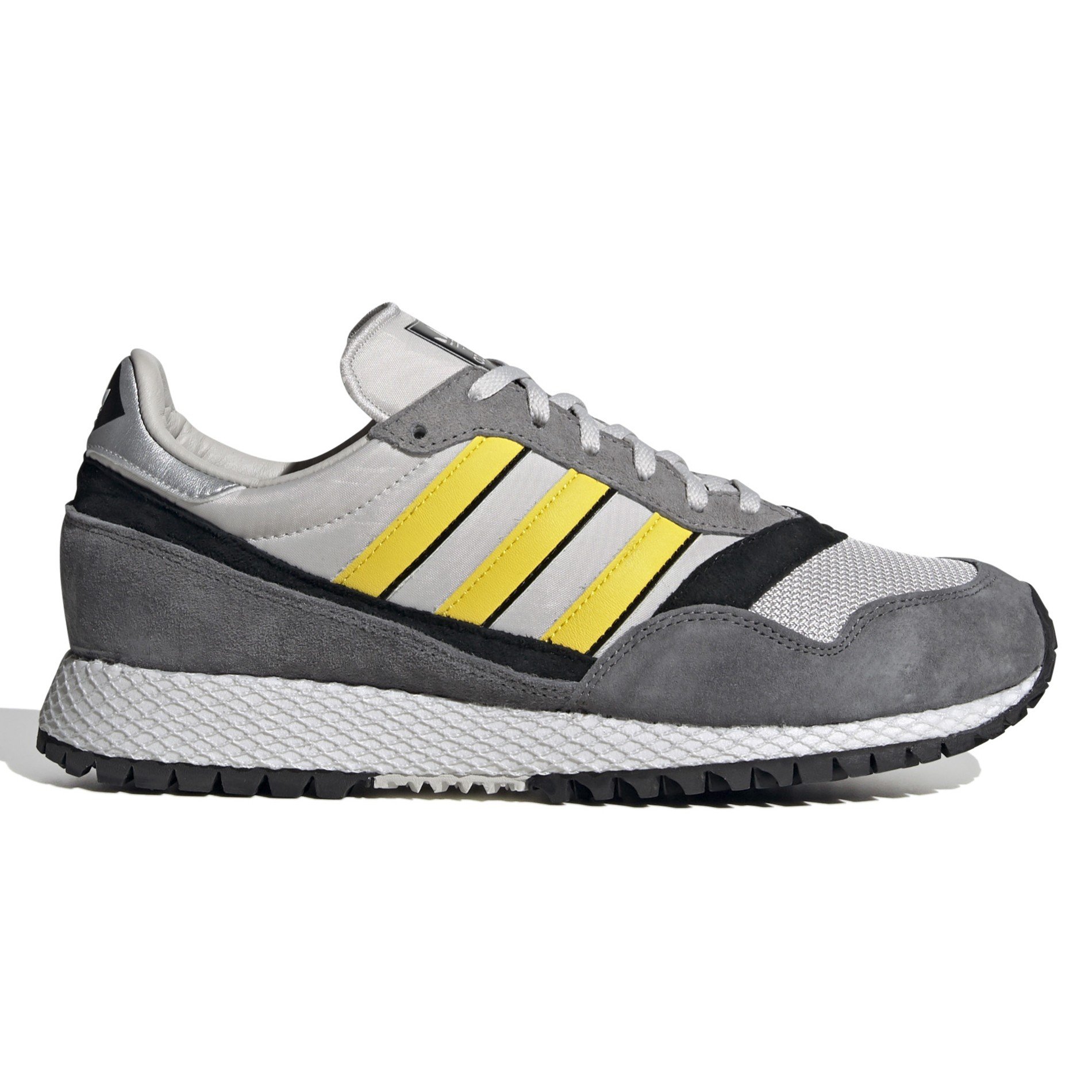 Grey and yellow adidas on sale