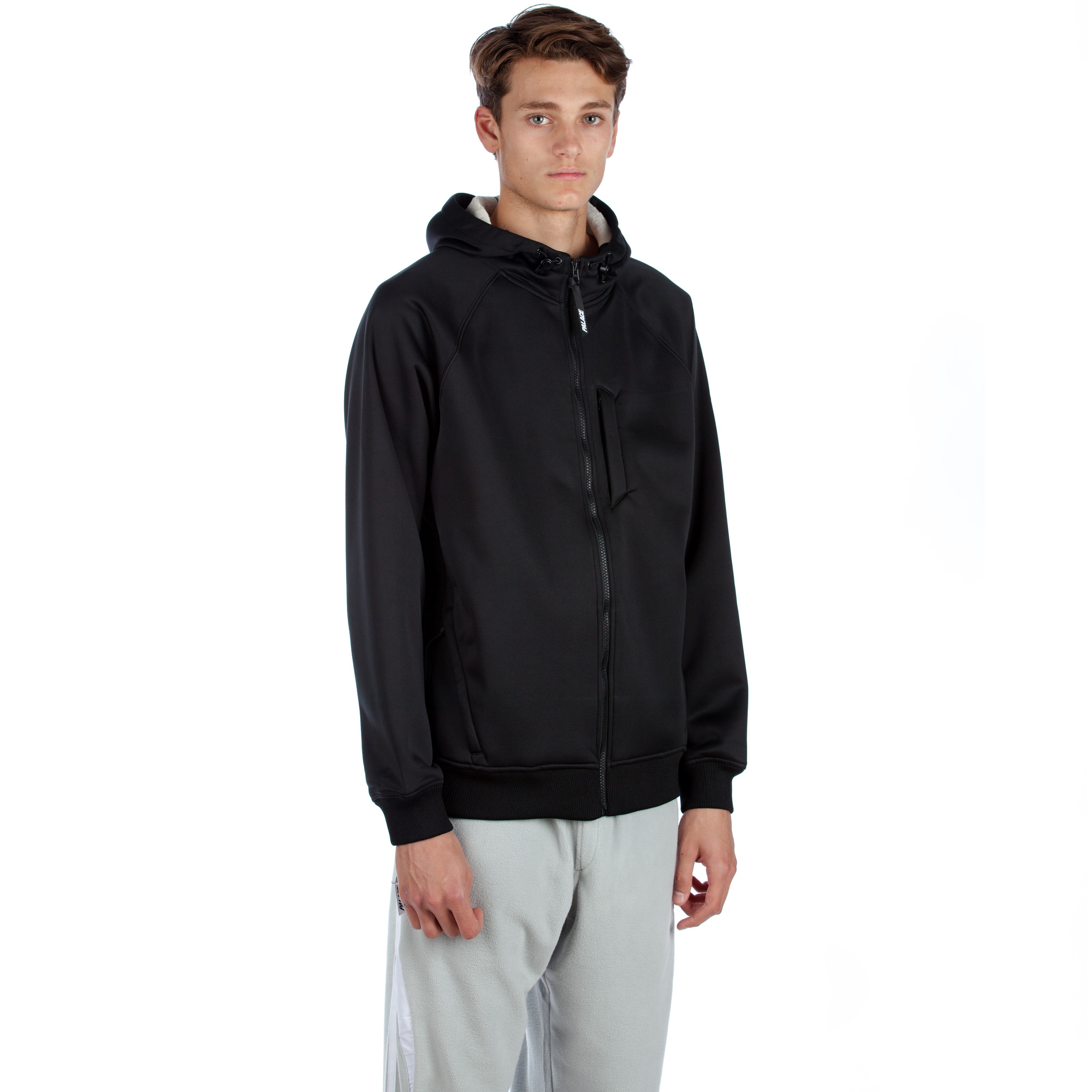 Adidas x Palace Neoprene Zip Through Hooded Sweatshirt (Black ...