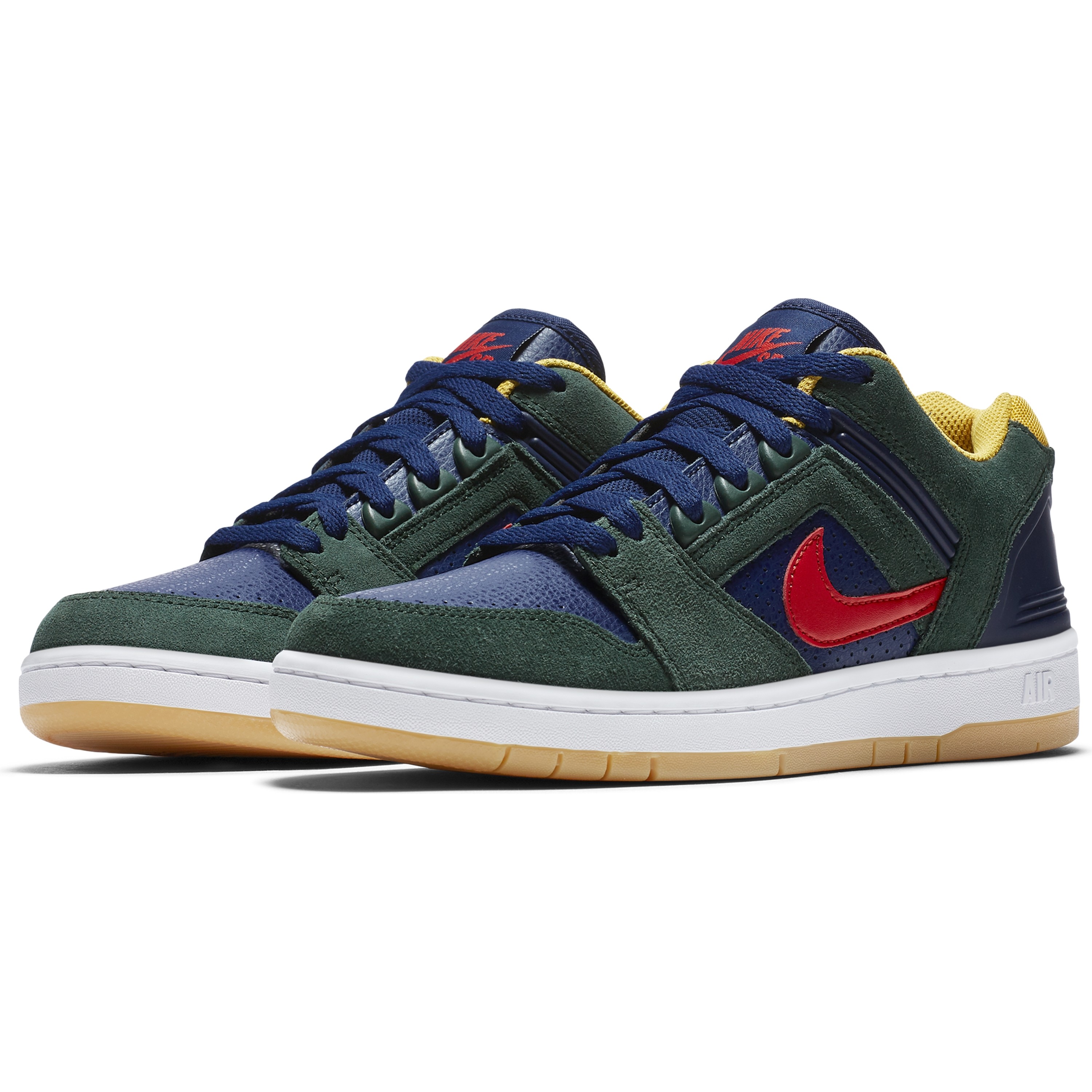 Nike SB Air Force II Low 'Rugby' (Midnight Green/Habanero Red-Blue Void ...