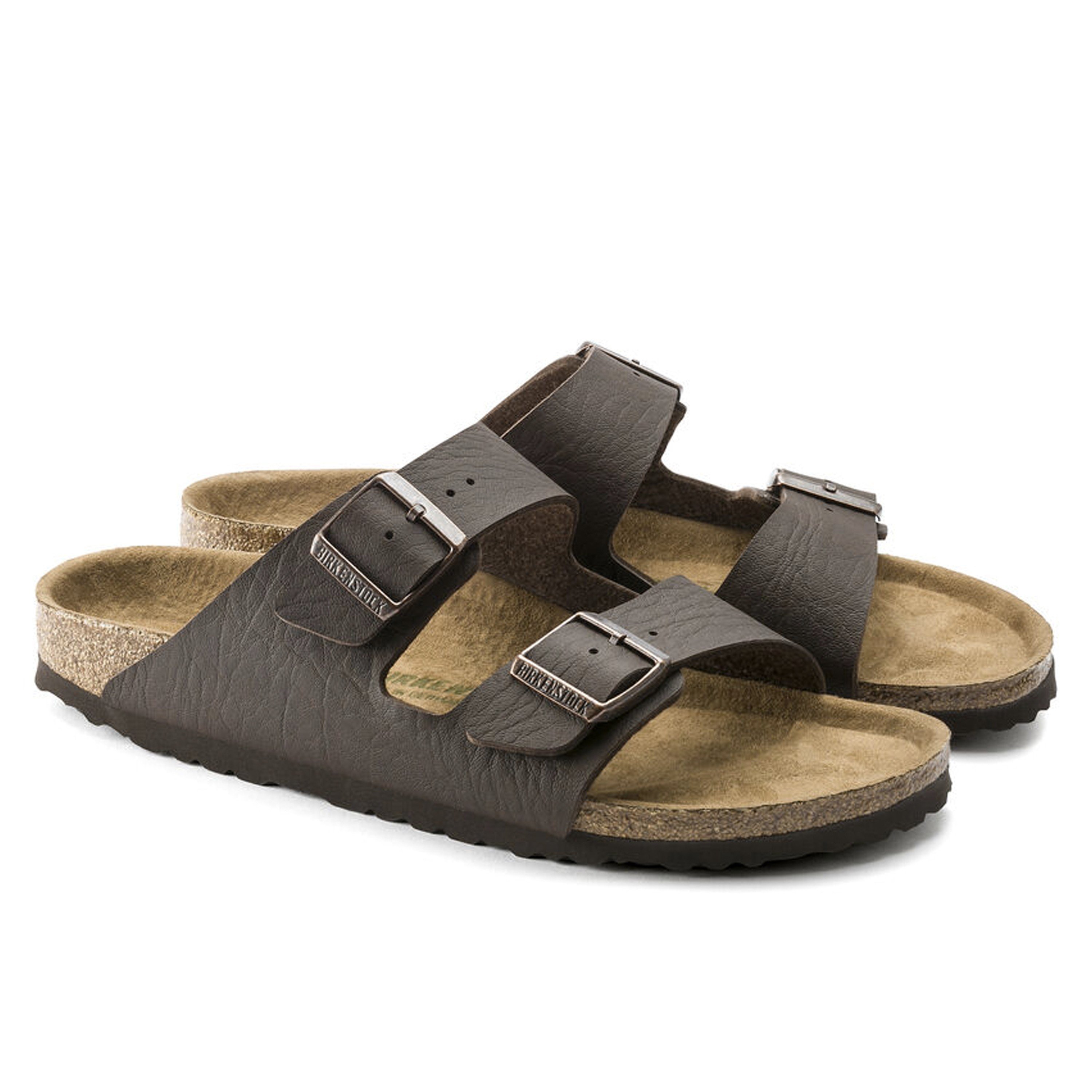 Birkenstock Arizona Vegan Birko-Flor Regular Fit (Saddle Matt Brown ...