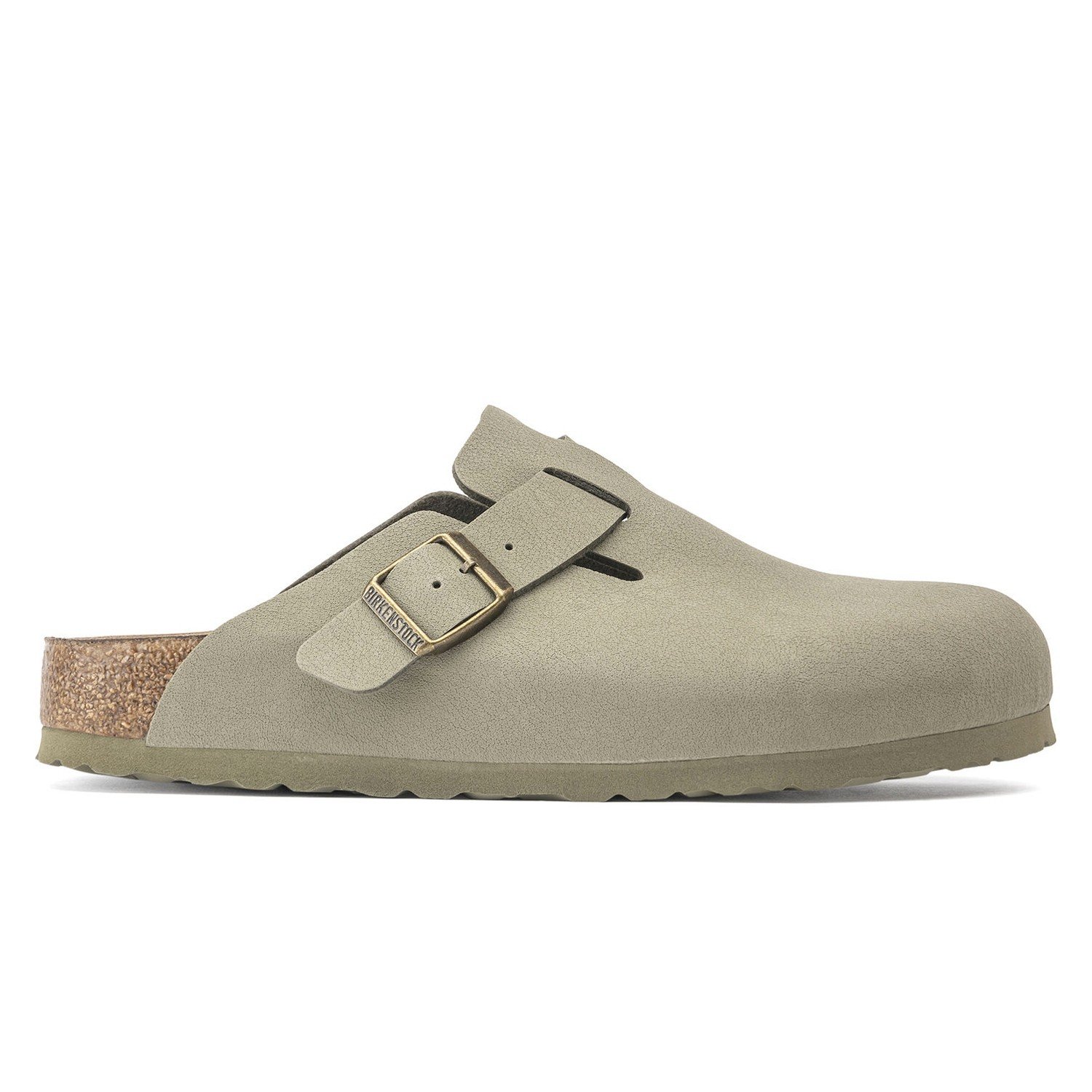 Birkenstock Boston Vegan Birko Flor Leather Regular Fit Khaki 1020506 Consortium