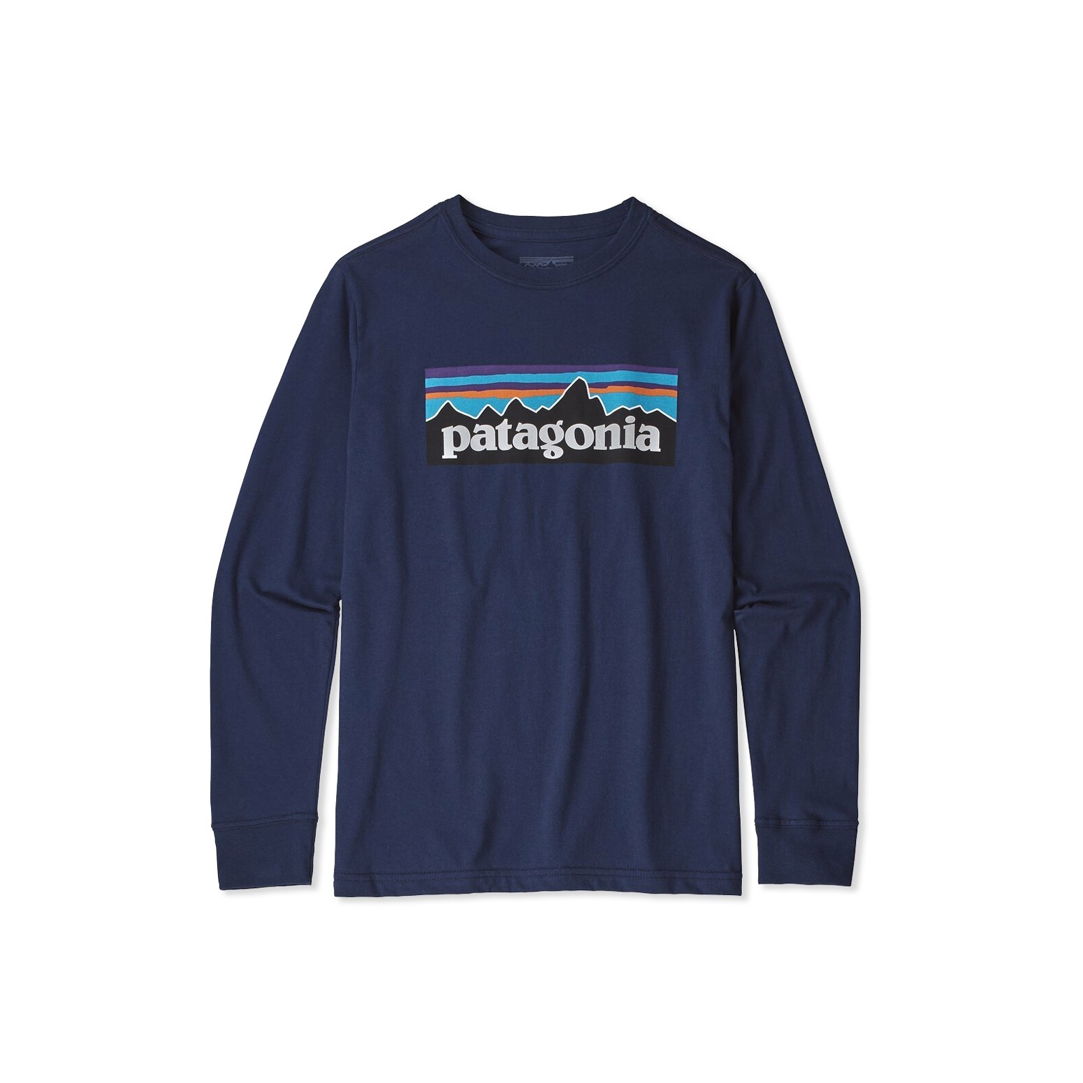 Boys' Patagonia Graphic Organic Cotton Long Sleeve T-Shirt (P-6 Logo ...