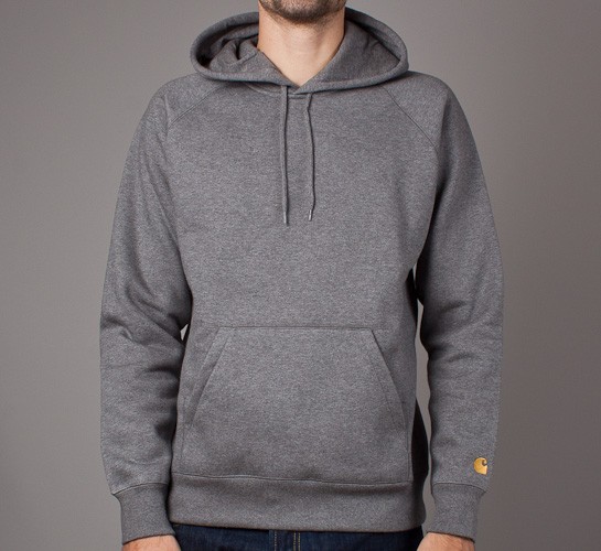 Carhartt Chase Pullover Hooded Sweatshirt (Dark Heather Grey) - Consortium