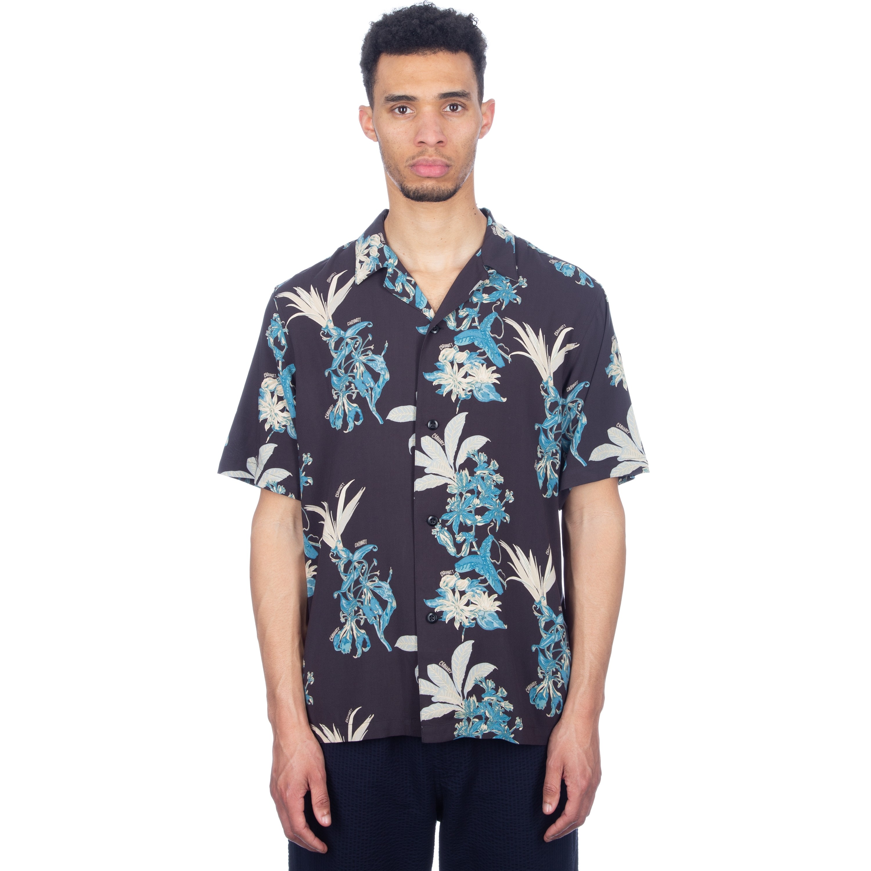 Carhartt Hawaiian Floral Shirt (Viscose Hawaiian Floral Print/Black ...
