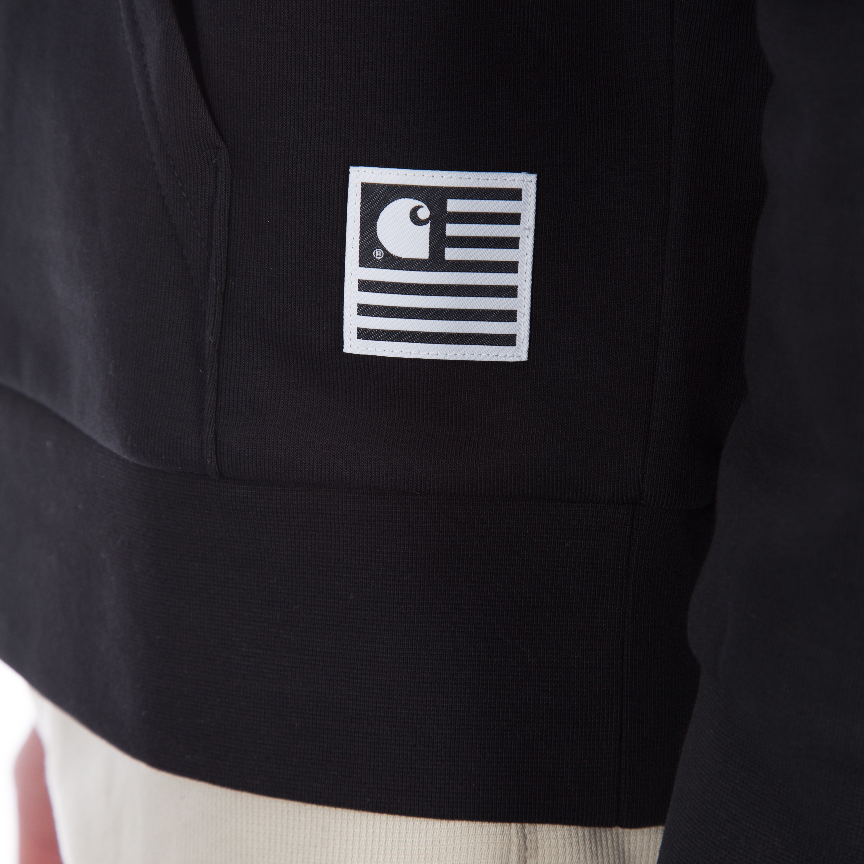 Carhartt State Flag Pullover Hooded Sweatshirt (Black) - Consortium.