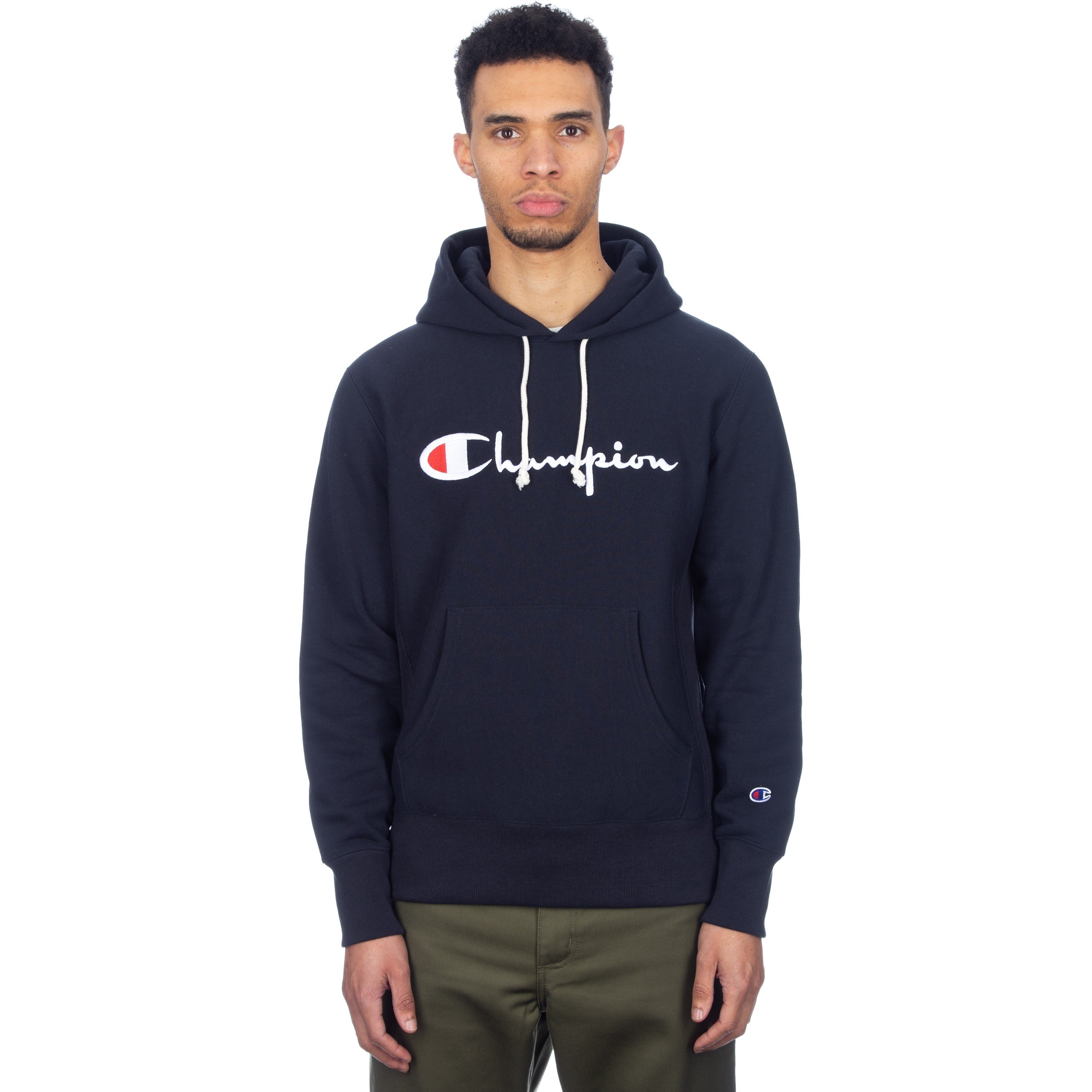 Champion Reverse Weave Script Applique Pullover Hooded Sweatshirt (New ...