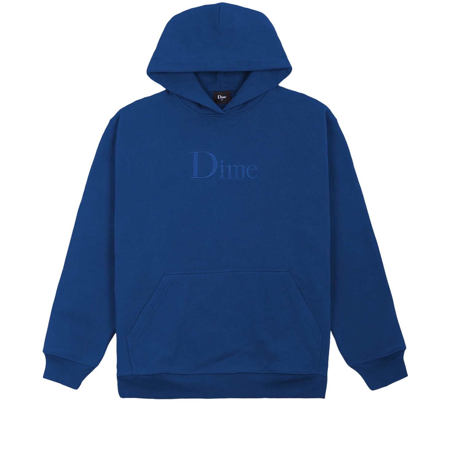 Dime Classic Logo Embroidered Pullover Hooded Sweatshirt (Navy