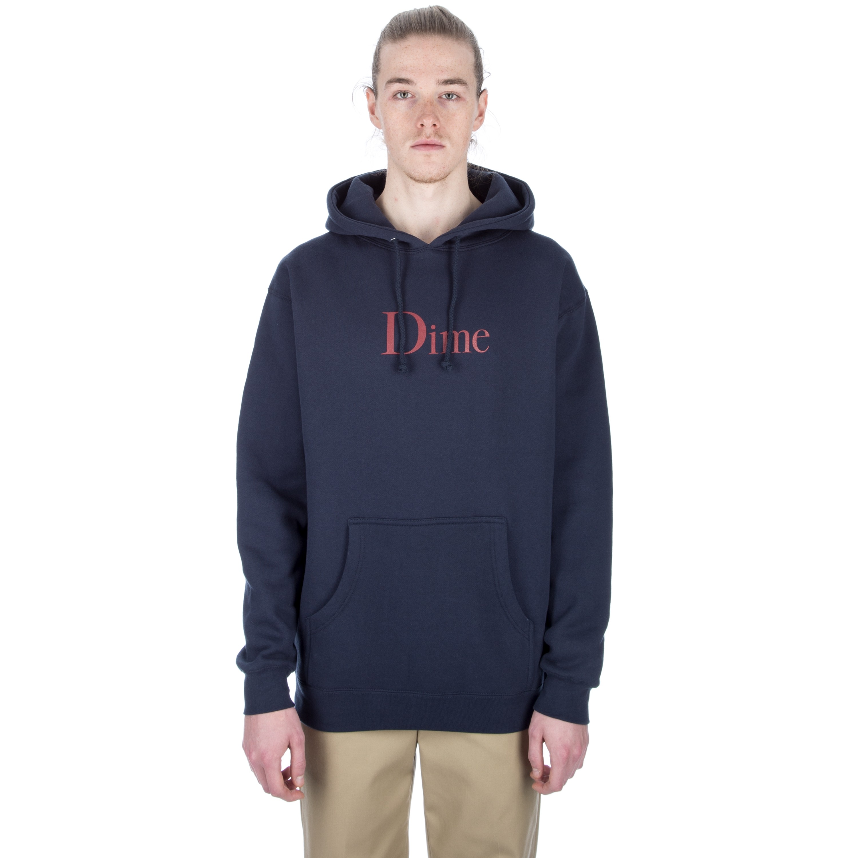 Dime Classic Logo Pullover Hooded Sweatshirt (Navy) - Consortium.