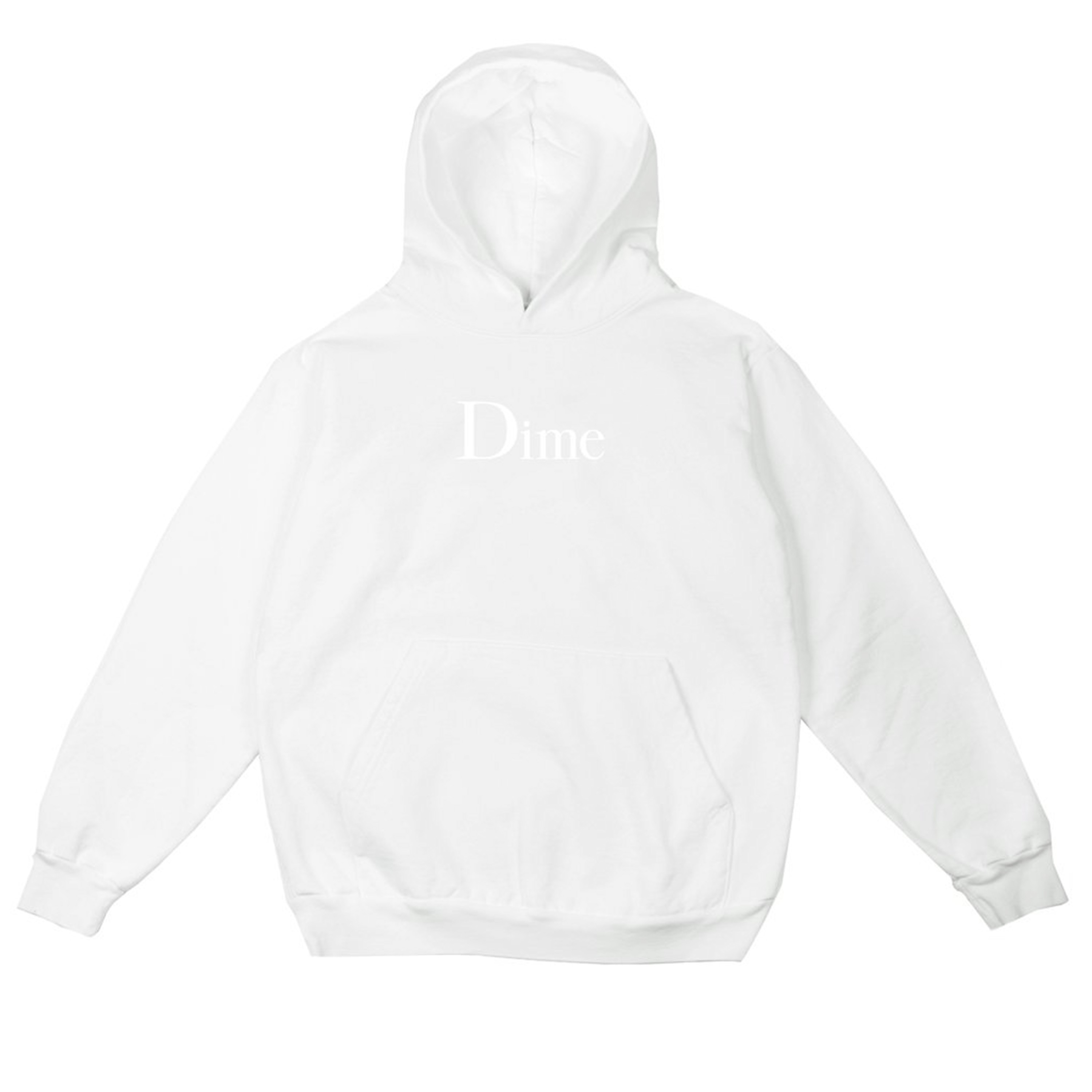 Dime Classic Logo Pullover Hooded Sweatshirt (White) - DIMEF1817WHT
