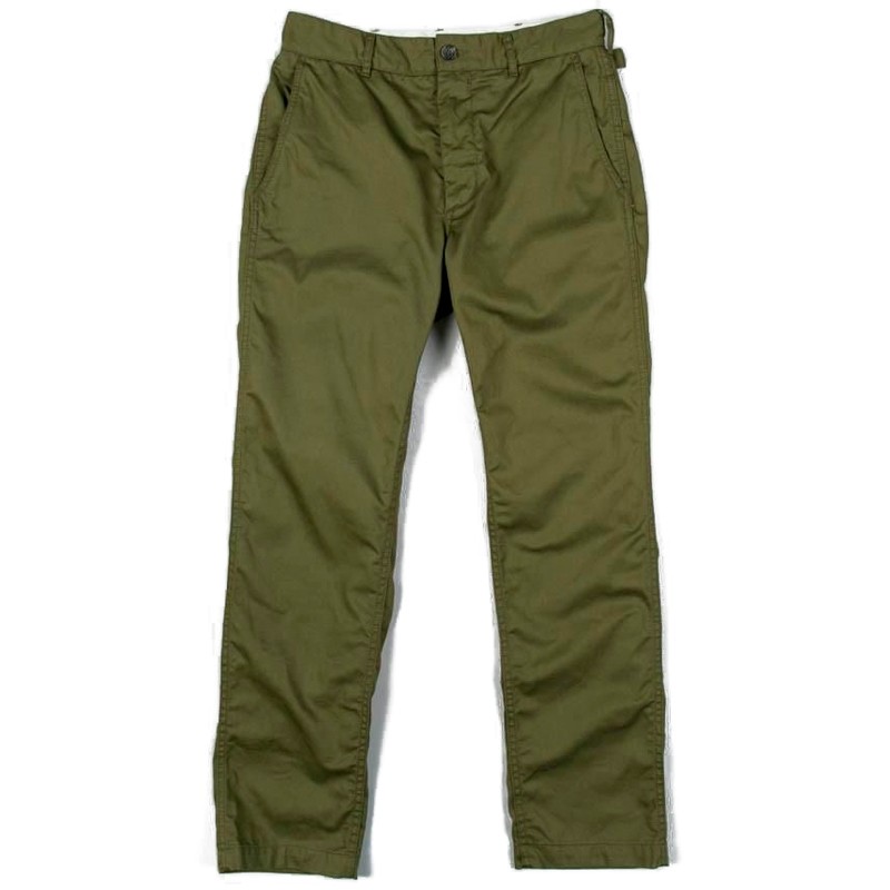 Engineered Garments Ground Pant (Olive 7oz Cotton Twill) - Consortium.