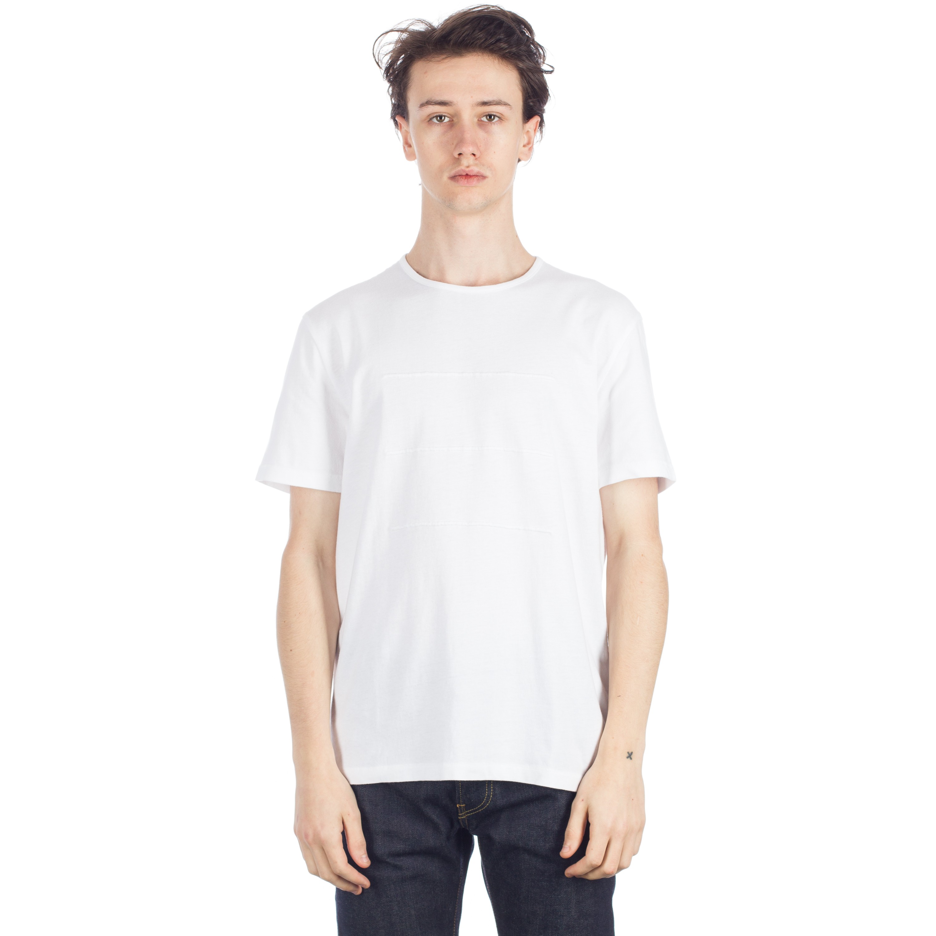Folk Deboss T-Shirt (White) - Consortium.