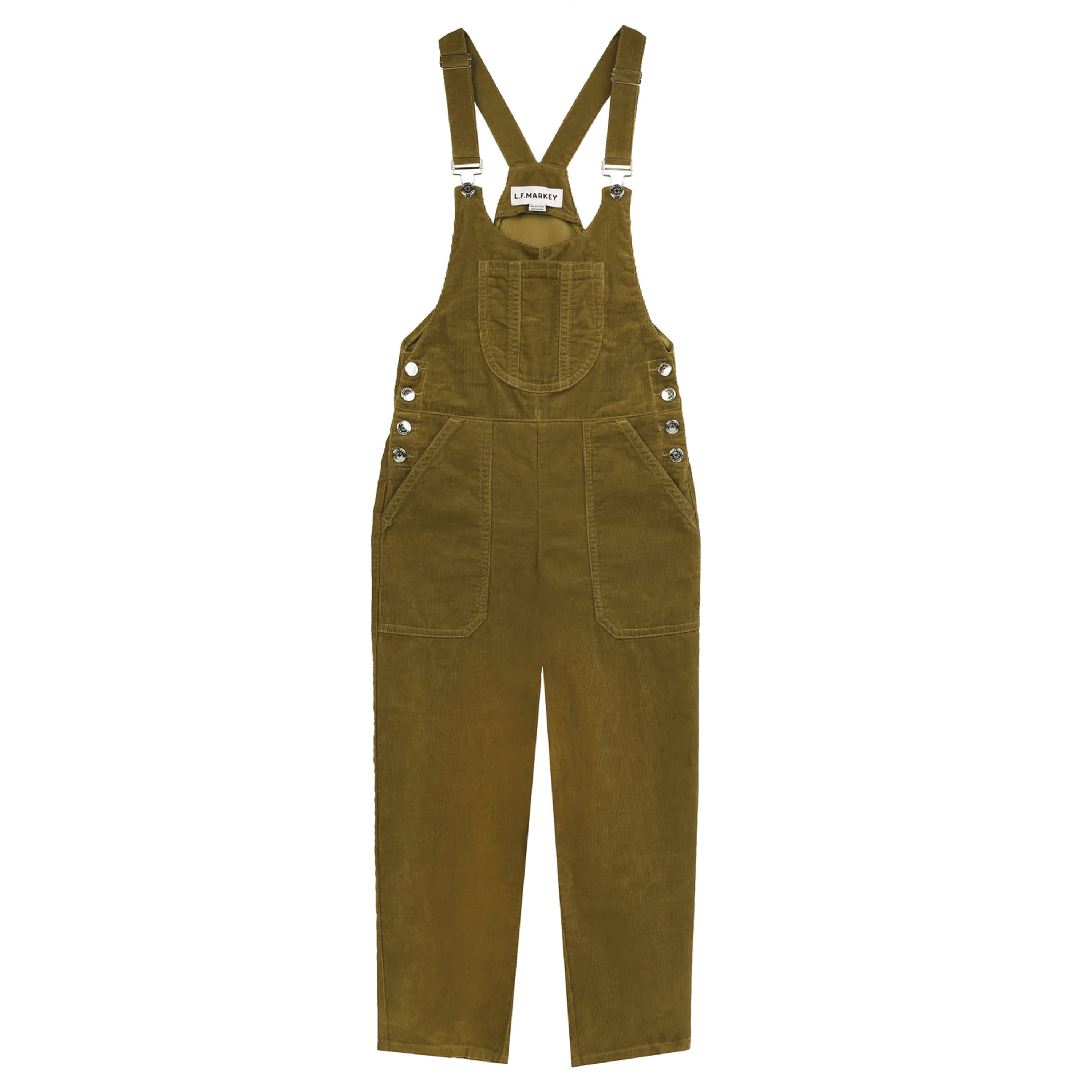 L.F.Markey Bryson Corduroy Dungarees (Chartreuse) - BRYSONCD015 ...