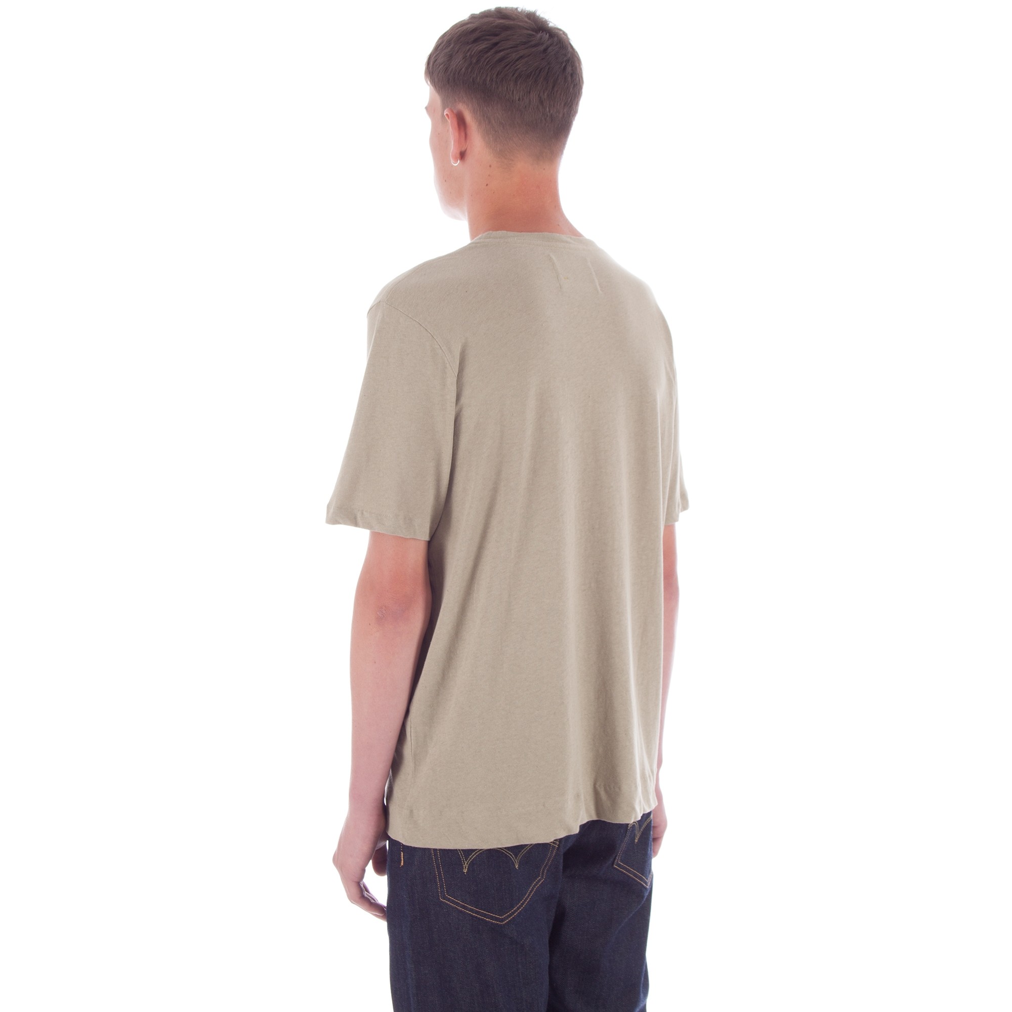 MHL by Margaret Howell Basic T-Shirt (Pale Khaki) - Consortium.