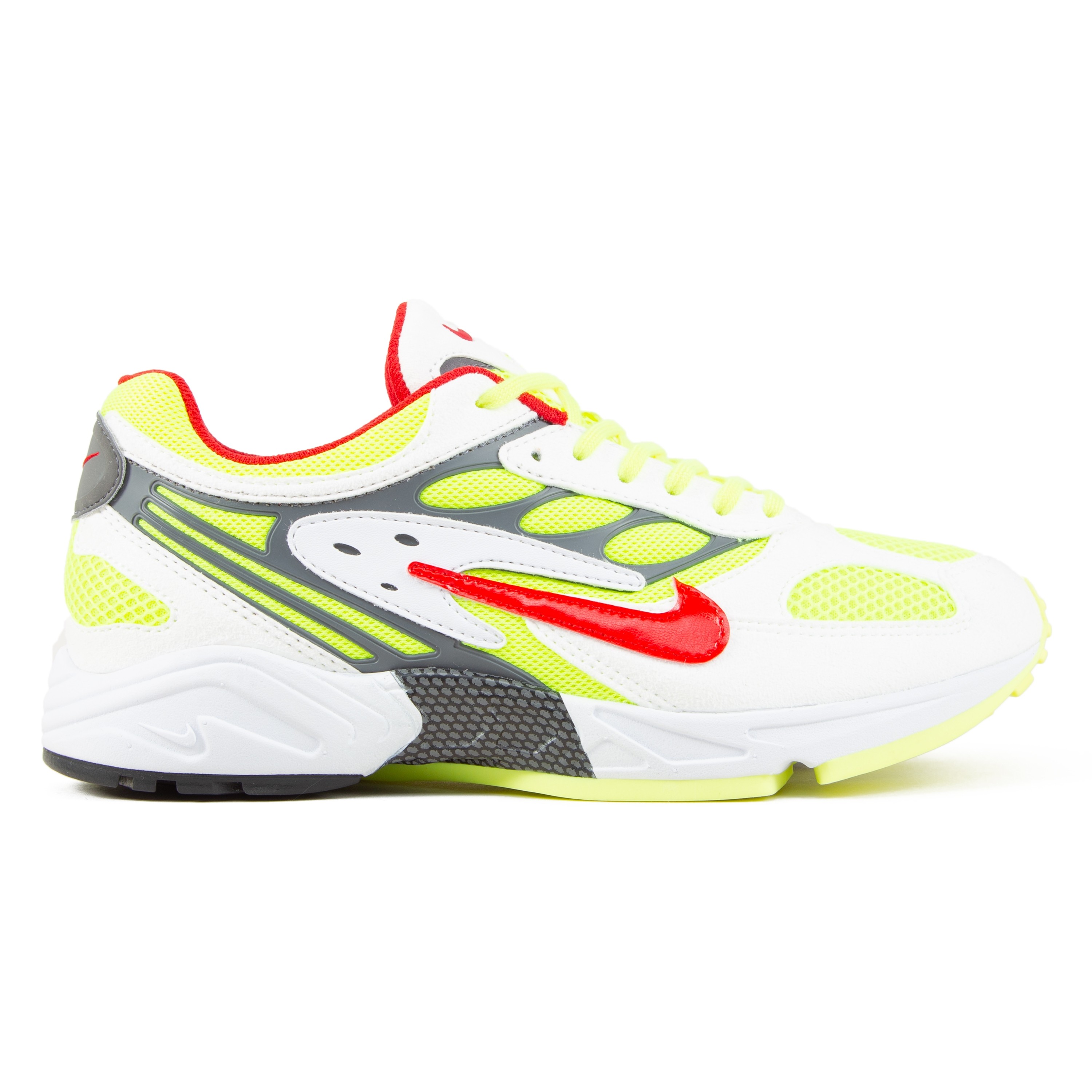 Nike Air Ghost Racer 'Neon Yellow' (White/Atom Red-Neon Yellow-Dark ...