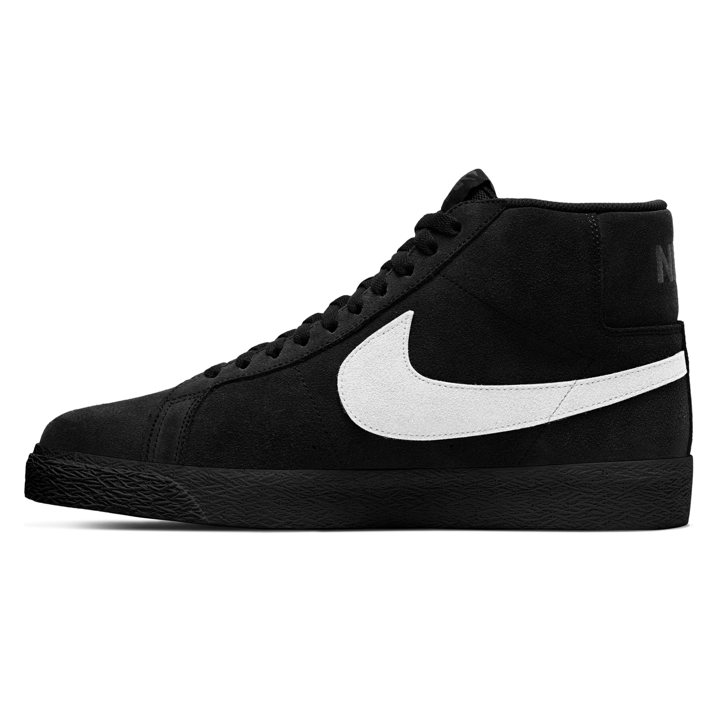 Nike SB Blazer Zoom Mid (Black/White-Black-Black) - 864349-007 - Consortium