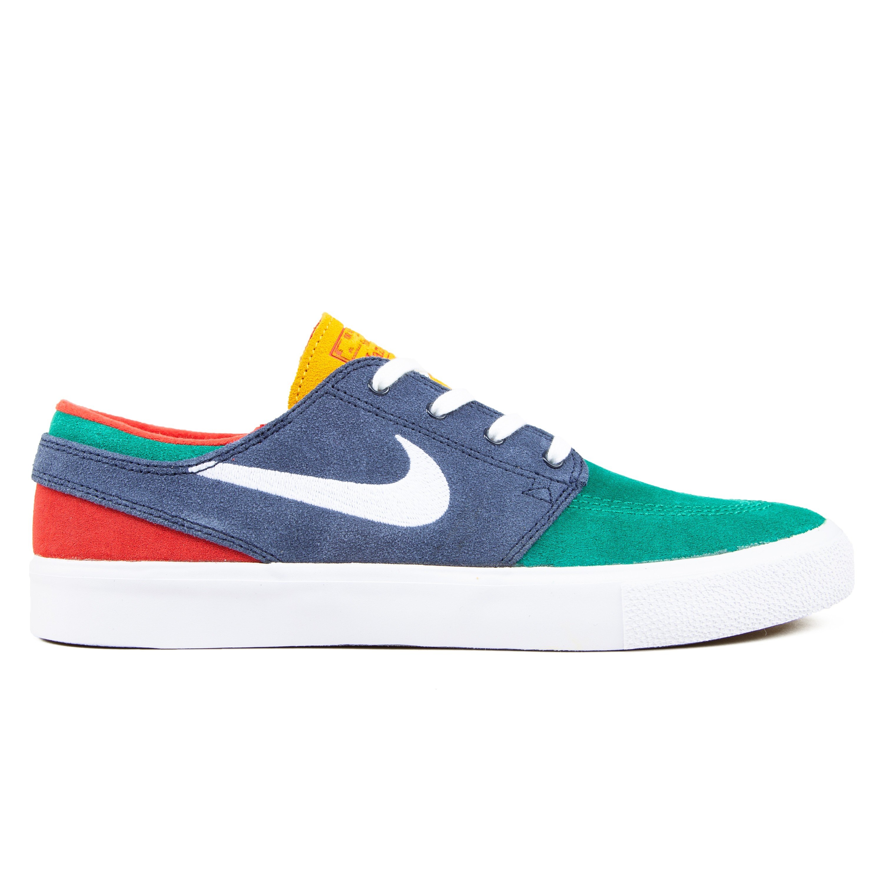 nike sb zoom stefan janoski lucid green & light crimson shoes