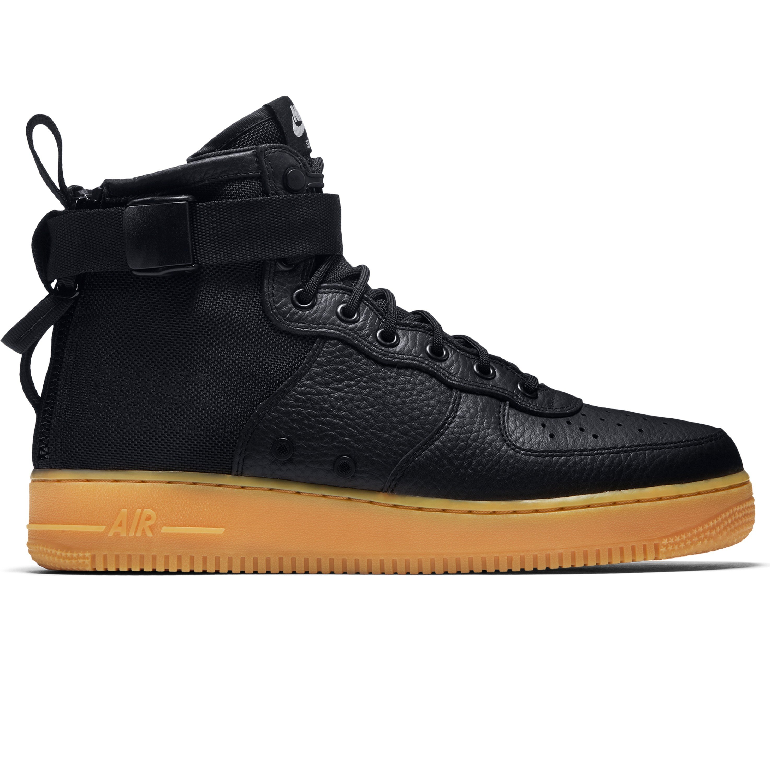 Nike Special Field Air Force 1 Mid (Black/Black-Gum Light Brown ...