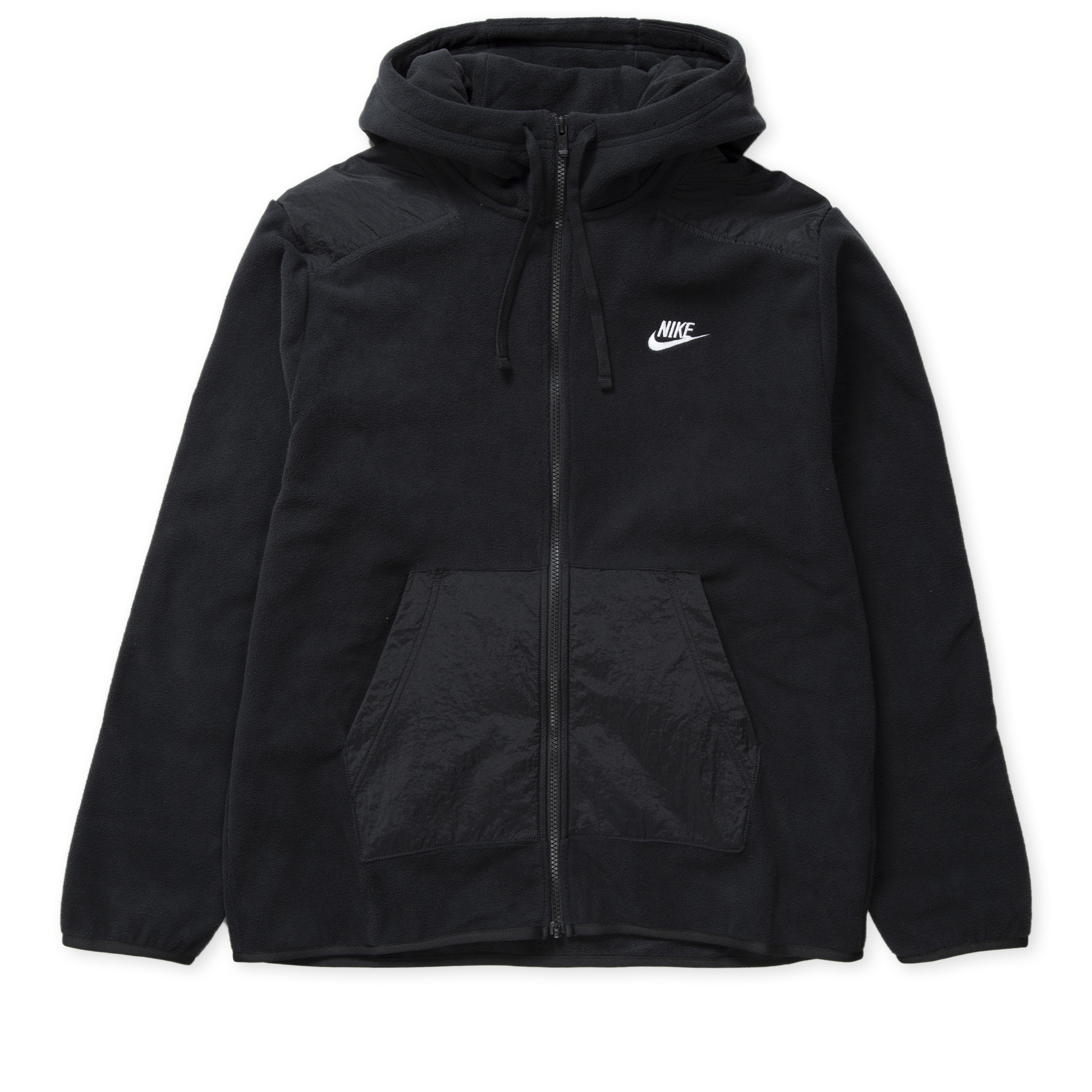 Nike Sportswear Style Essentials+ Full-Zip Hooded Fleece (Black/White ...