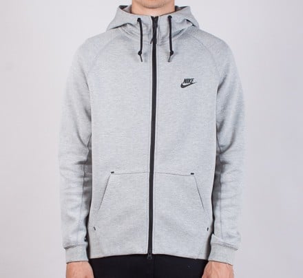 Nike Tech Fleece AW77 1.0 Zip Hooded Sweatshirt (Dark Grey Heather/Medium - Consortium.