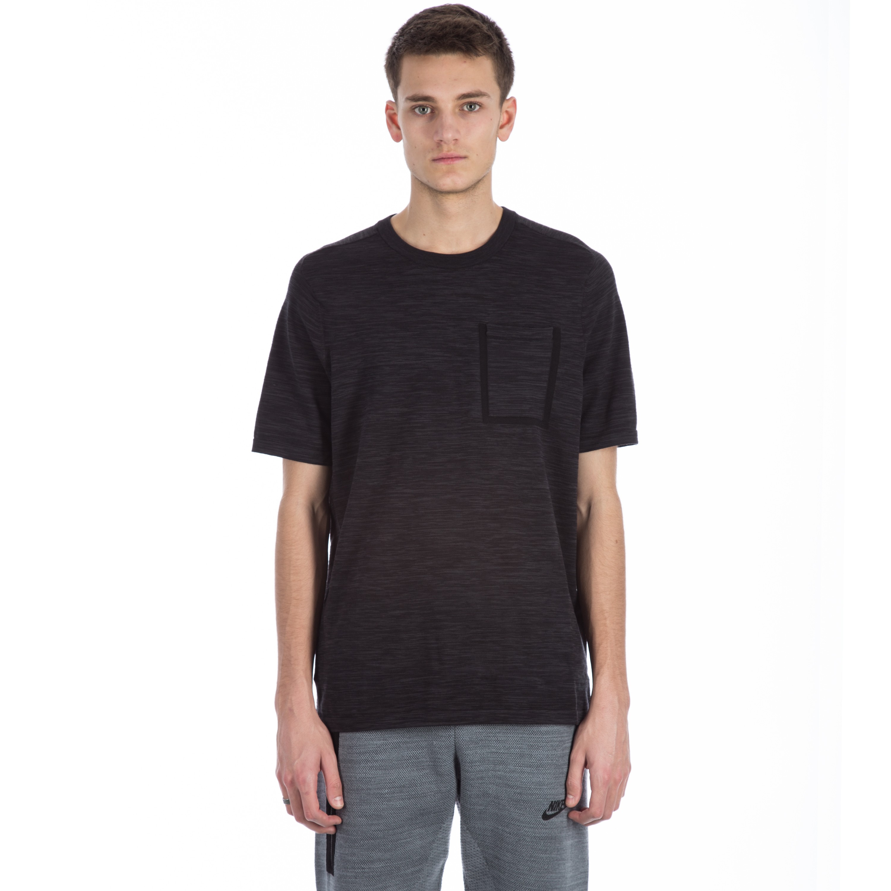 Nike Tech Knit Pocket T-shirt (Black/Anthracite) - Consortium.