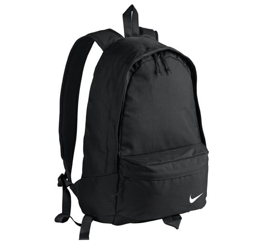 Black nike bag with hot sale white tick