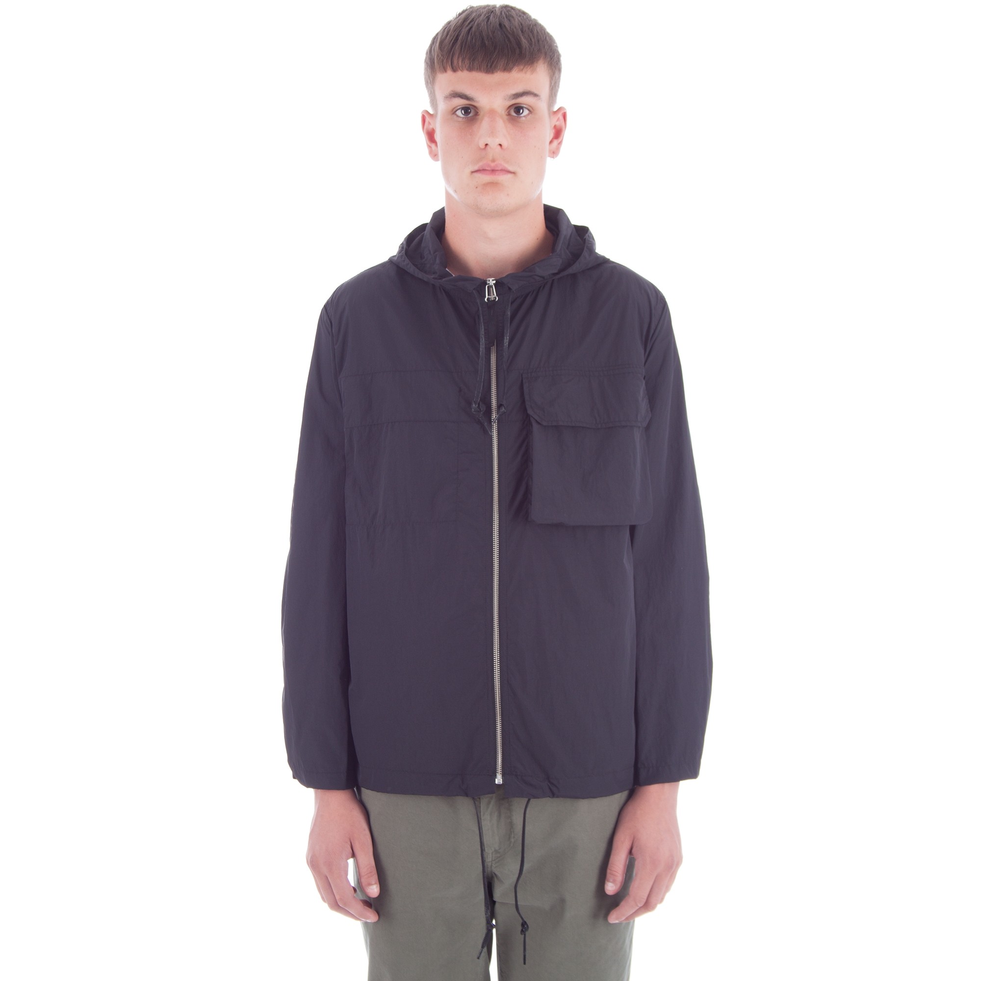 Our Legacy Cropped Lizard Parka (Navy Nylon) - Consortium.