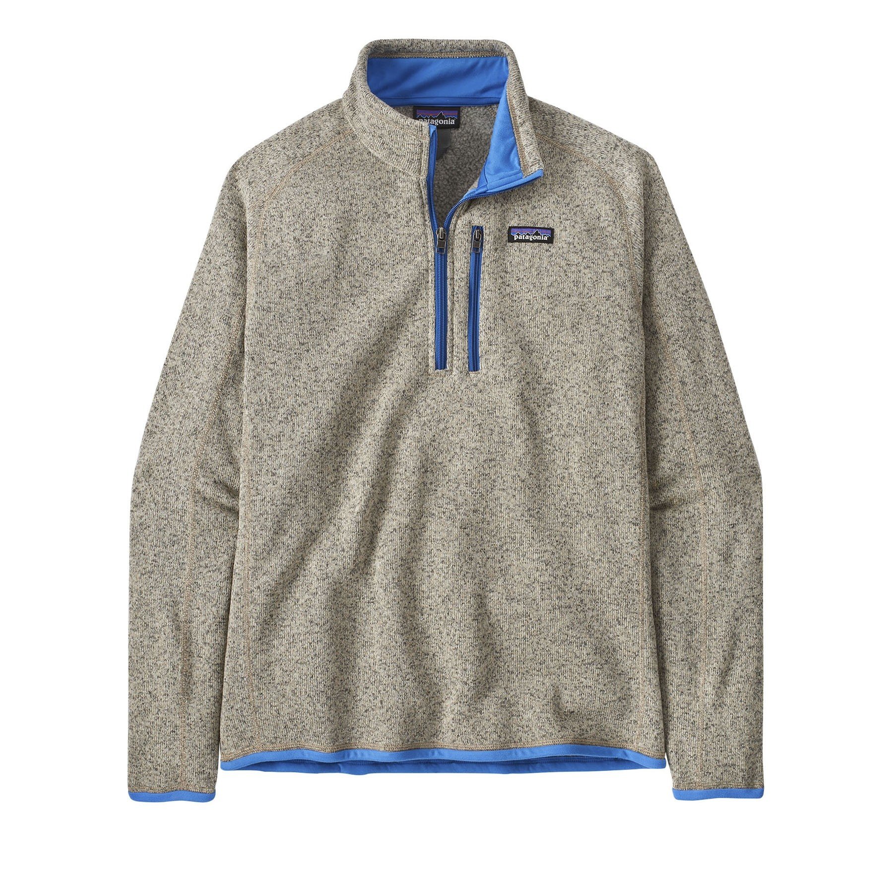 Patagonia Better Sweater 1 4 Zip Fleece Oar Tan w Vessel Blue 25523 OTVL Consortium