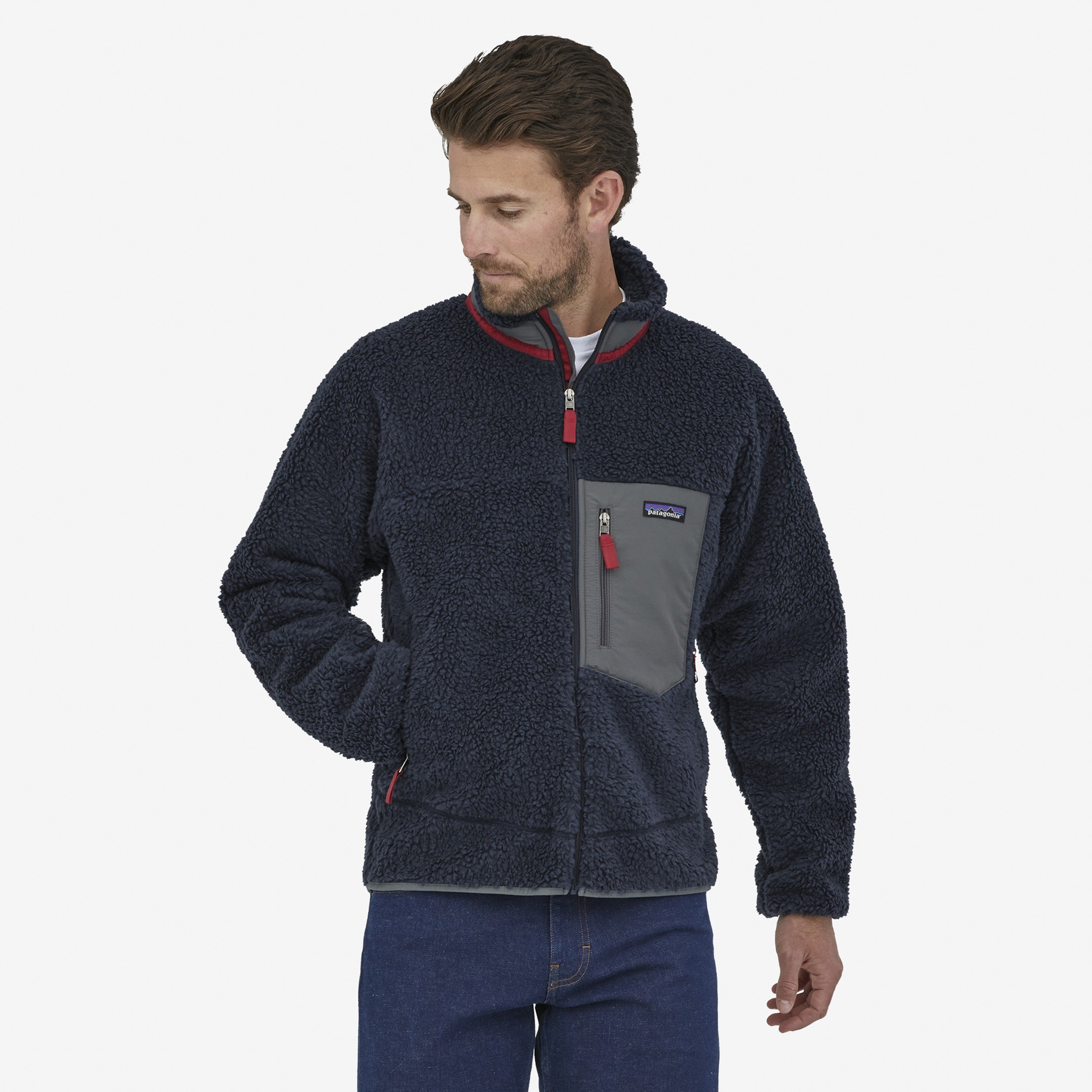 Patagonia Classic RetroX Fleece Jacket (New Navy w/Wax Red) 23056NEWA Consortium