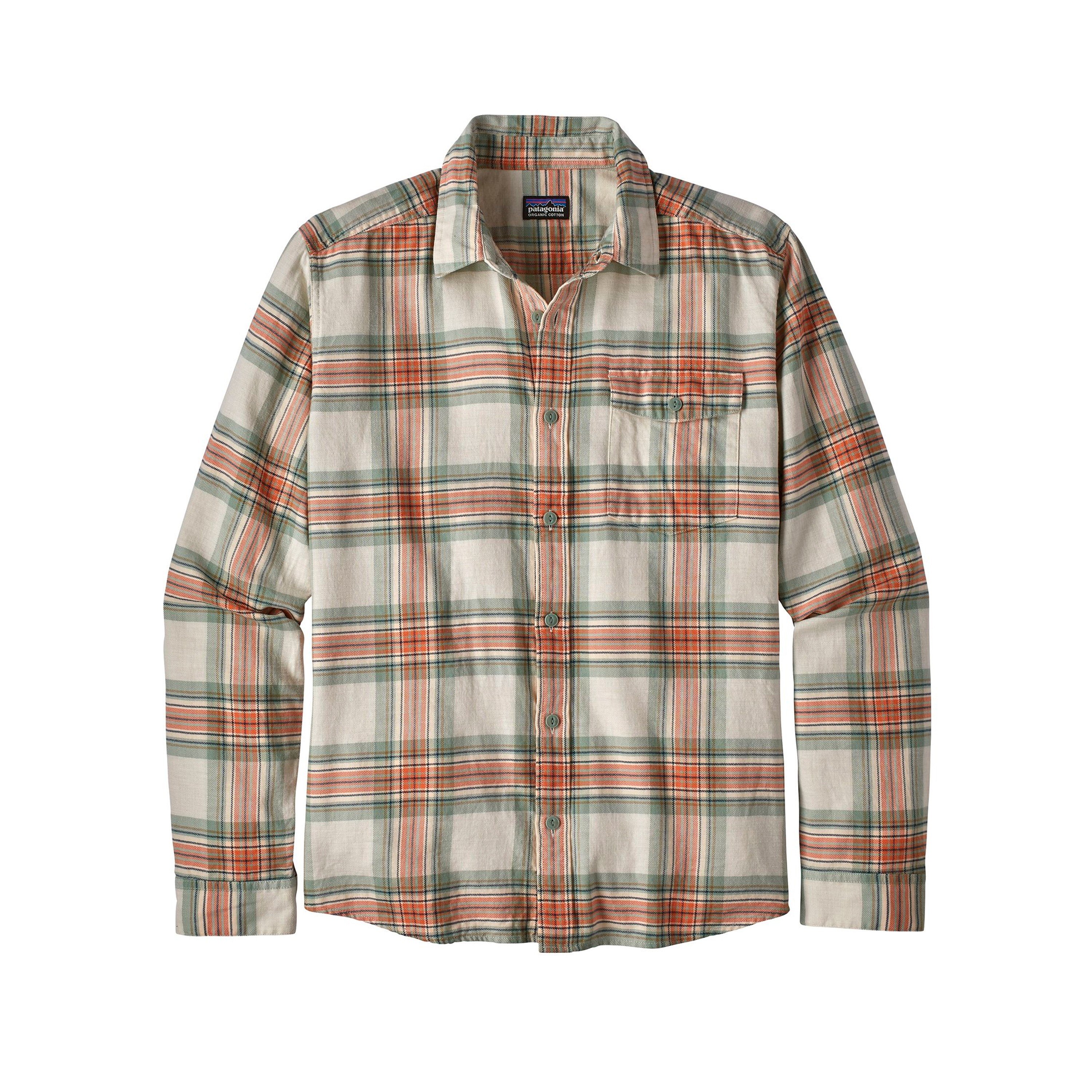 Patagonia Lightweight Fjord Flannel Long Sleeve Shirt (Whyte: Celadon ...