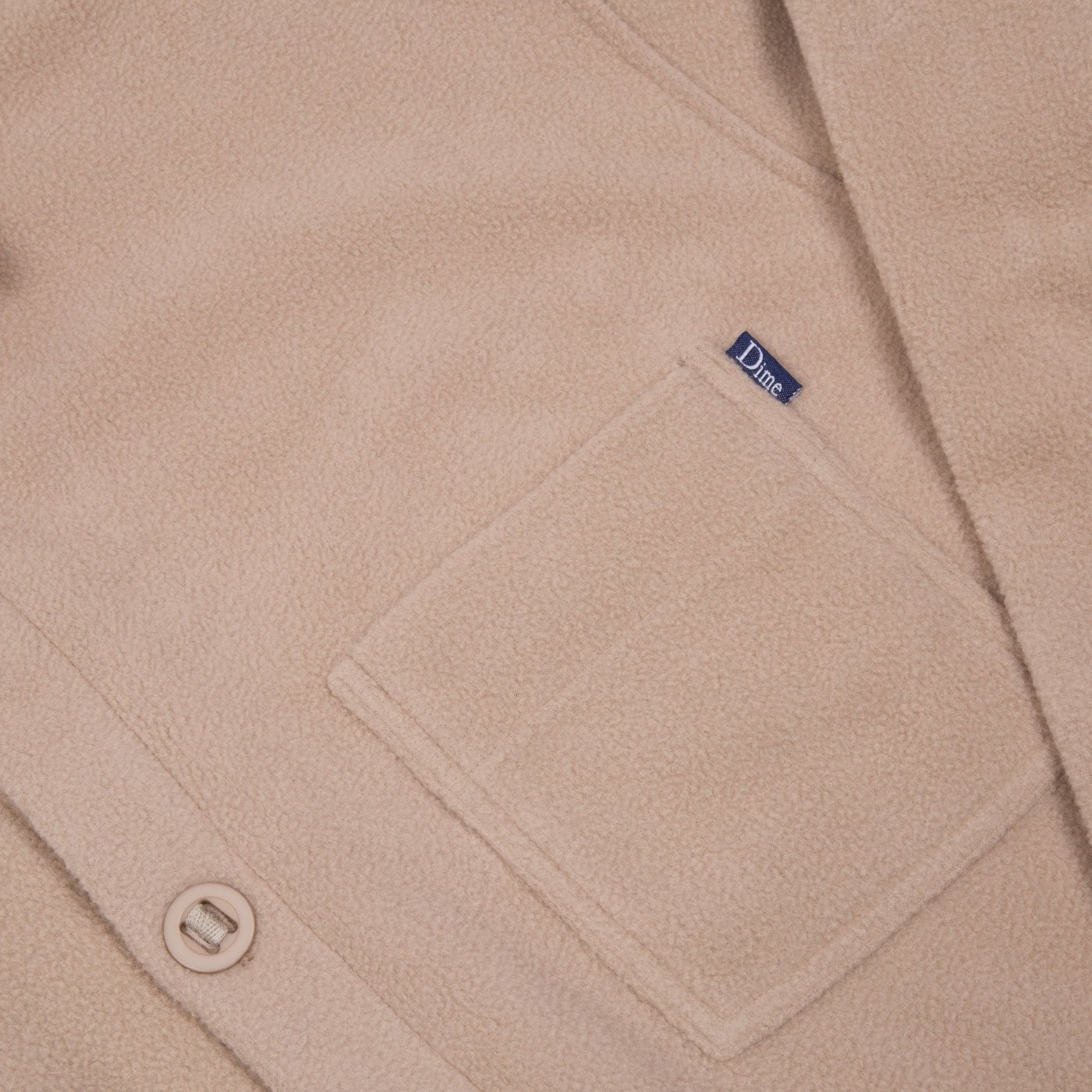 Dime Polar Fleece Button Up Shirt (Cream) - DIMES1918CRM - Consortium