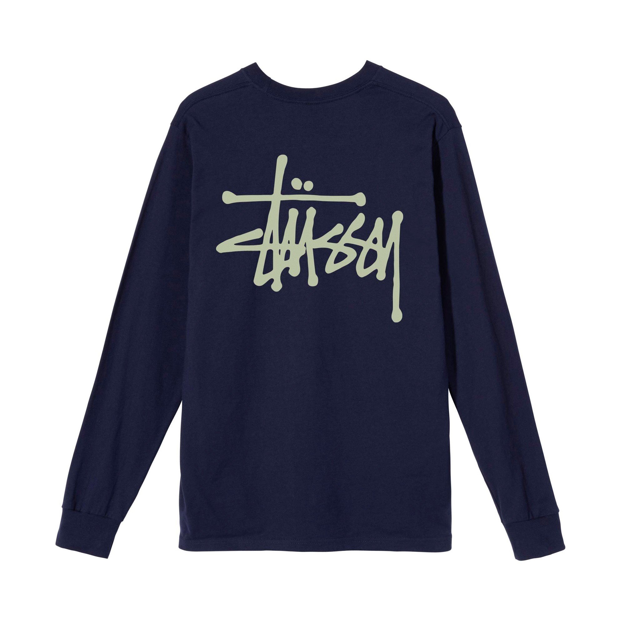 Stussy Basic Long Sleeve TShirt (Navy) 1994615NVY Consortium