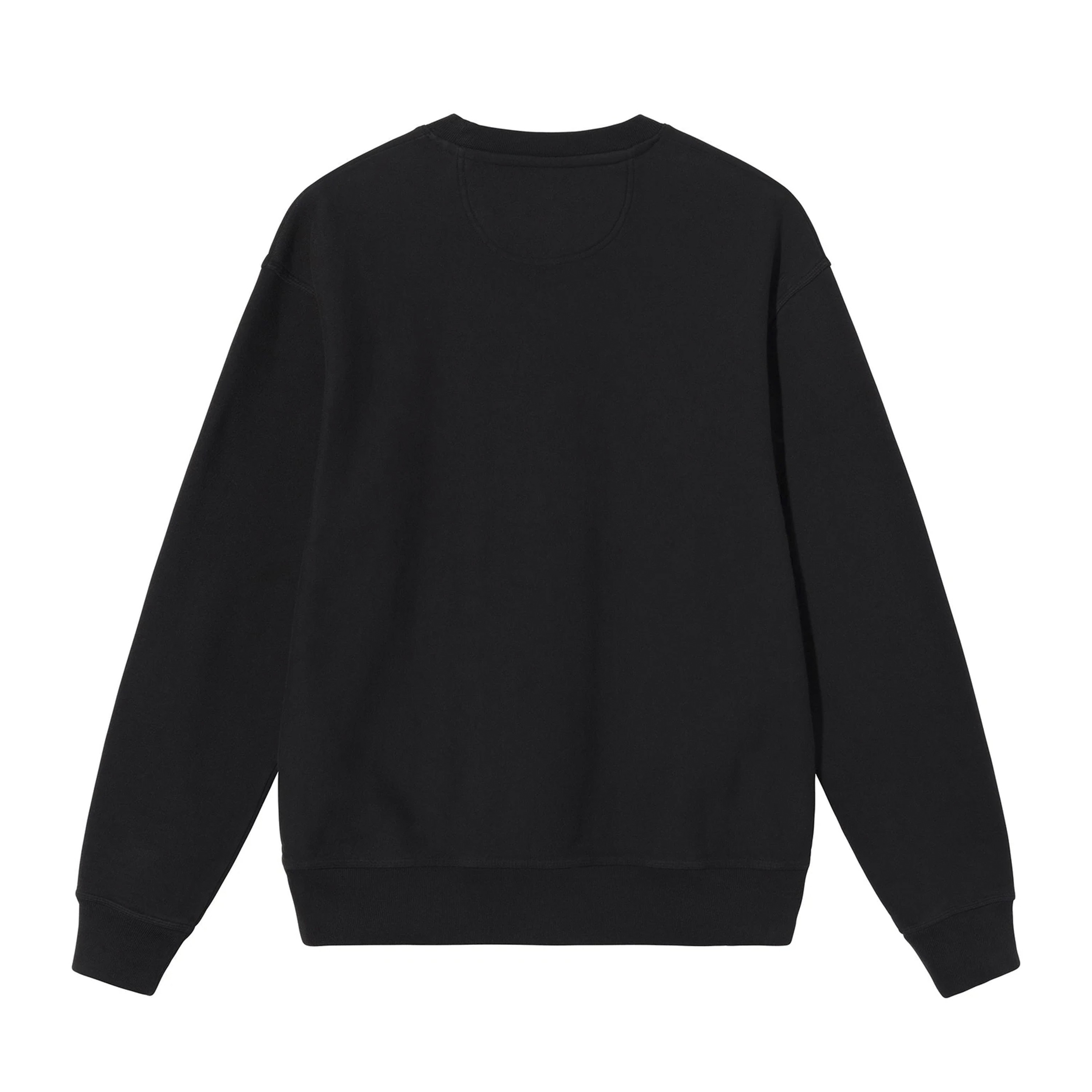 Stussy Overdyed Stock Logo Crew Sweatshirt (Black) - 118480-BLK ...