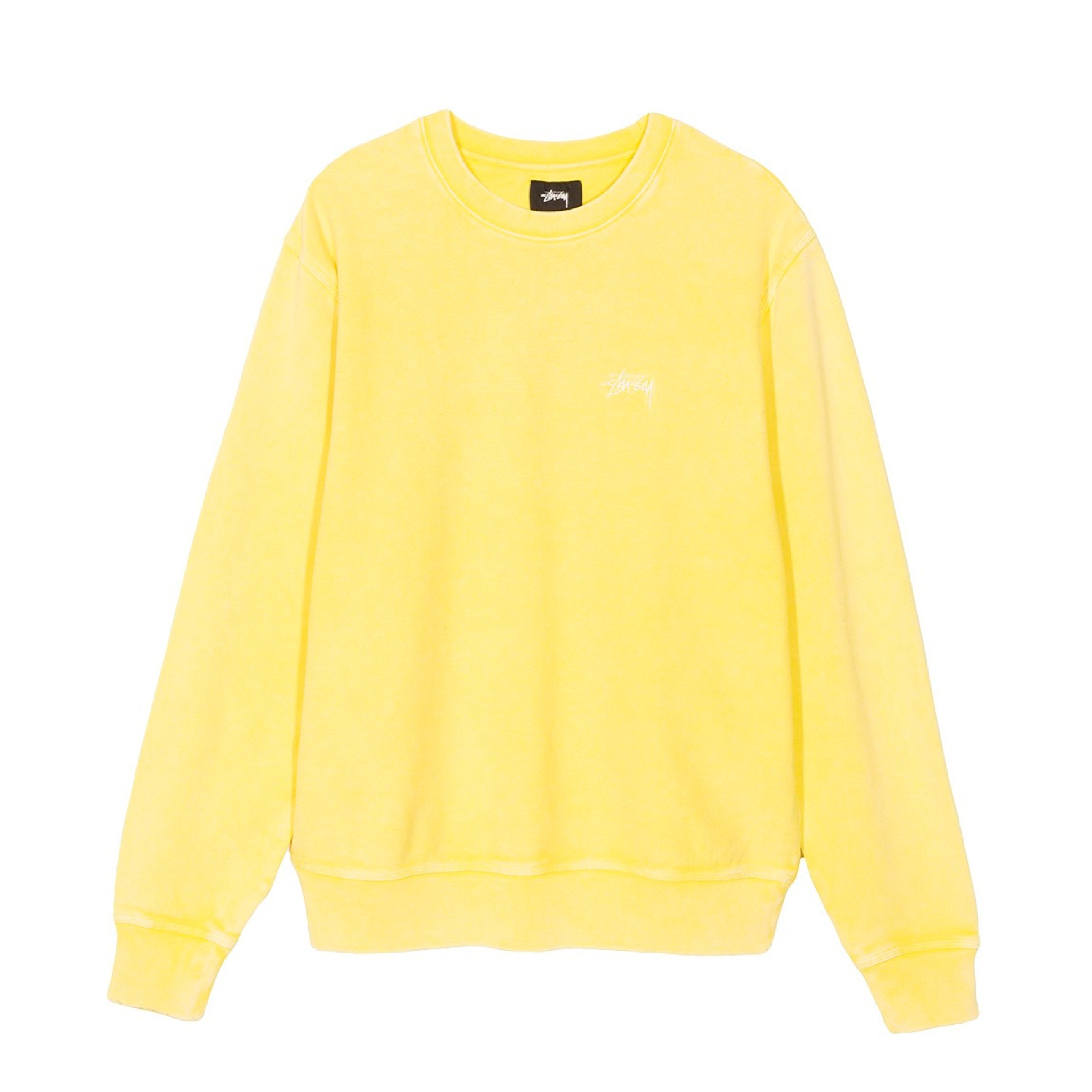 Stussy yellow outlet crew neck