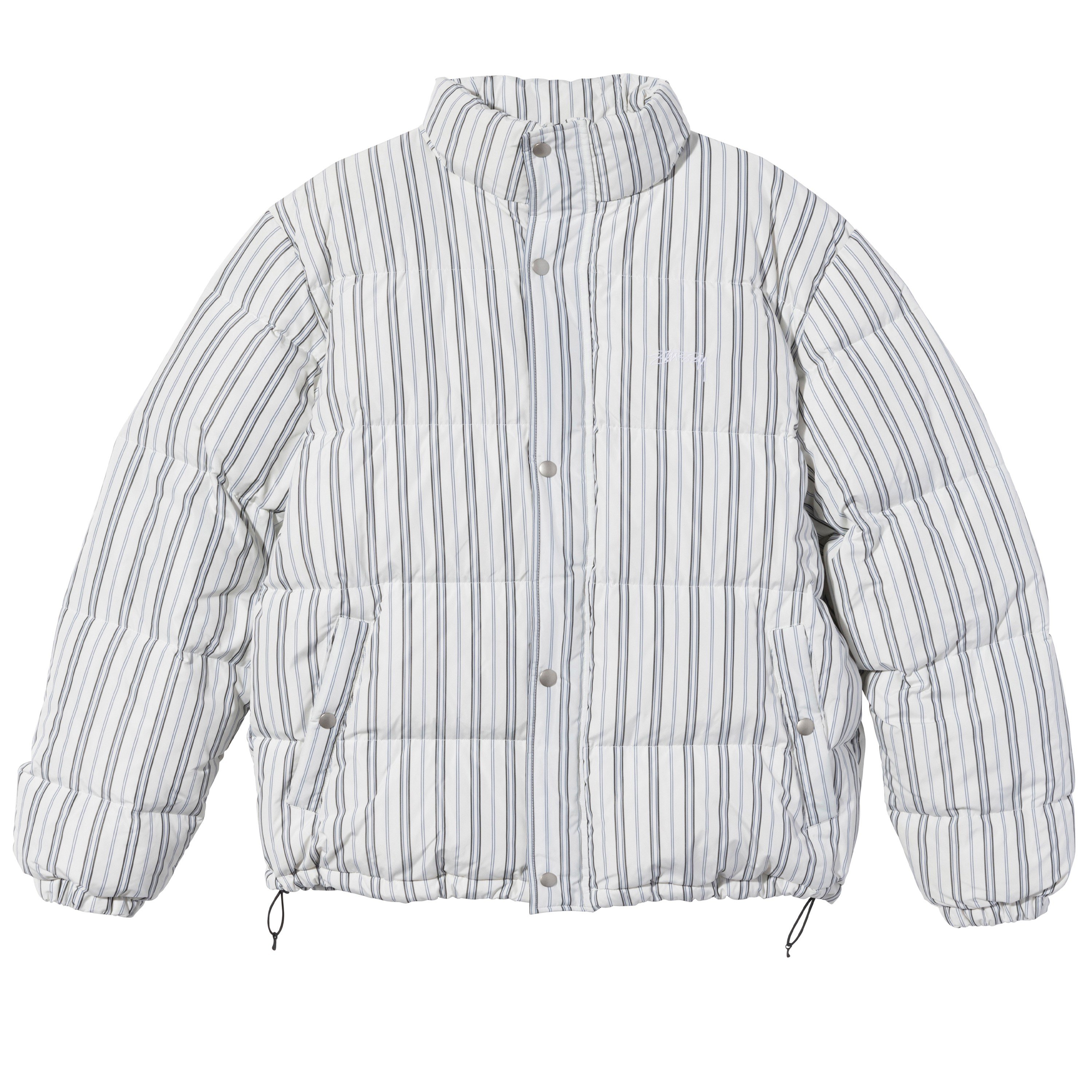 Stussy Stripe Down Puffer Jacket Bone 115602 BNE Consortium