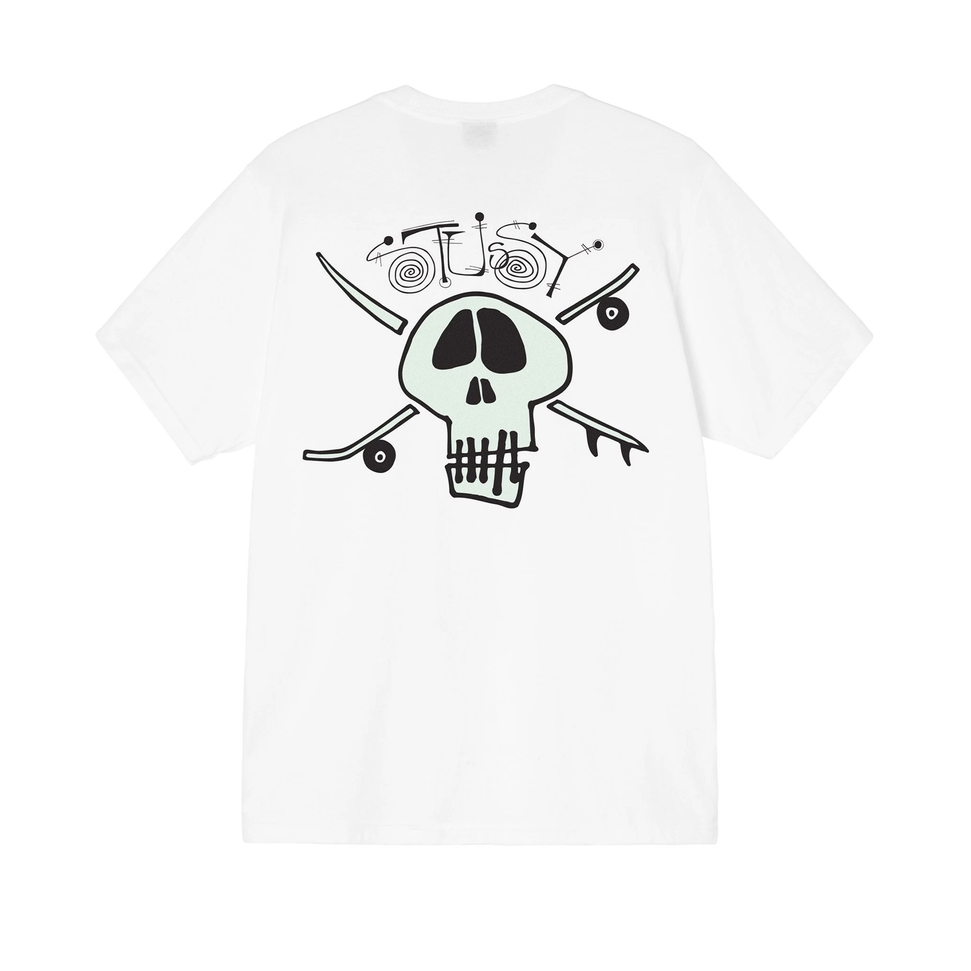 Stussy Surf Skate Skull T-Shirt (White) - 1904746-WHT - Consortium