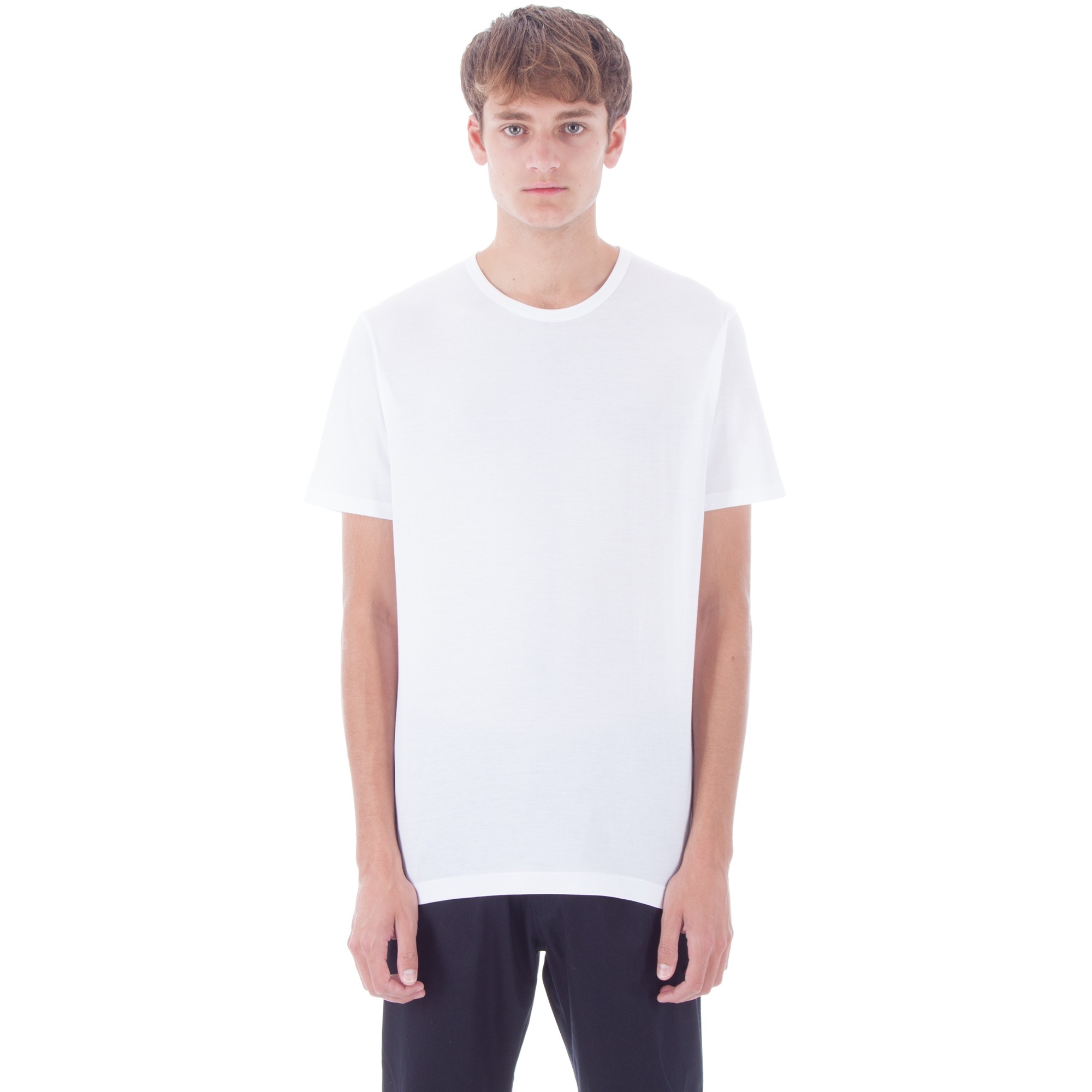 Sunspel Crew Neck T-Shirt (White) - Consortium