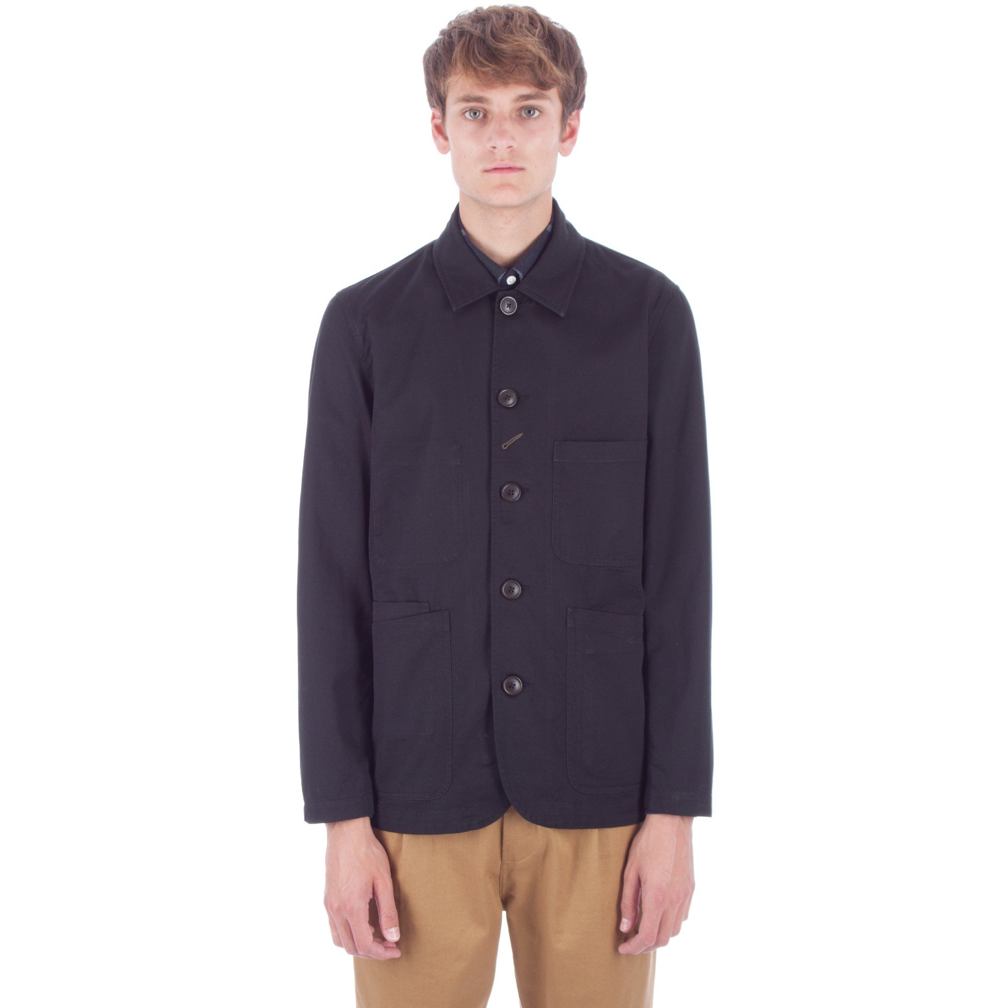Universal works bakers jacket wool top