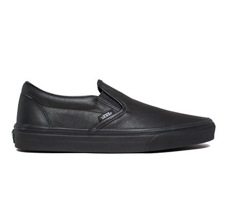 vans slip on full black