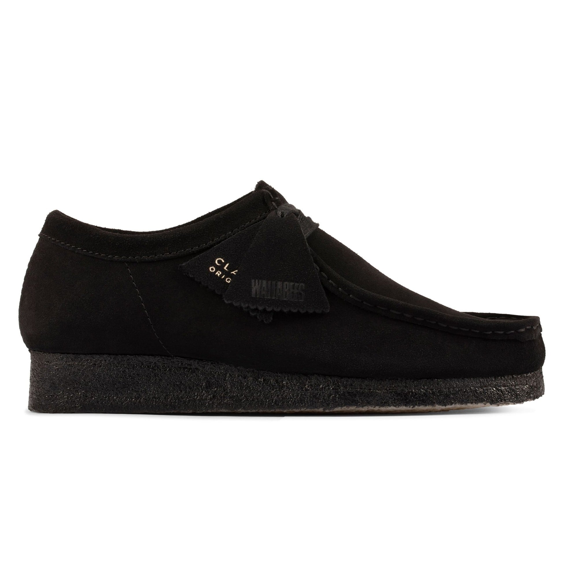 Women's Clarks Originals Wallabee (Black Suede) - 26155522