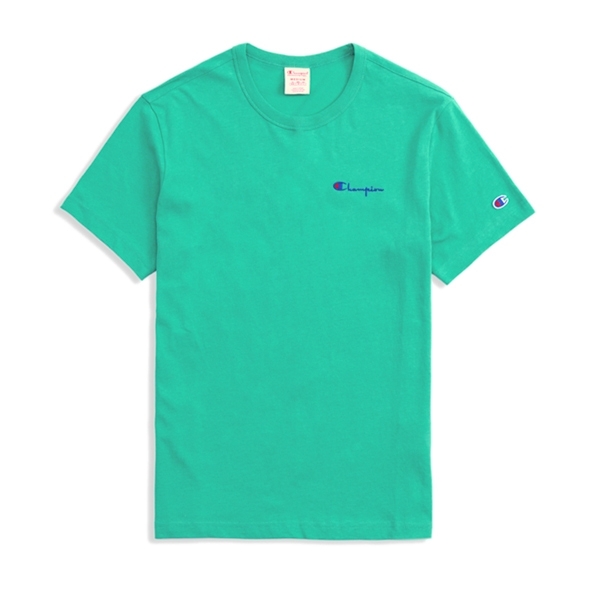 Champion Reverse Weave Small Script Crew Neck T-Shirt (Green)