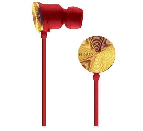 Nixon Wire 8mm Headphones (Gold/Red)