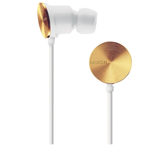 Nixon Wire 8mm Headphones (Gold/White)