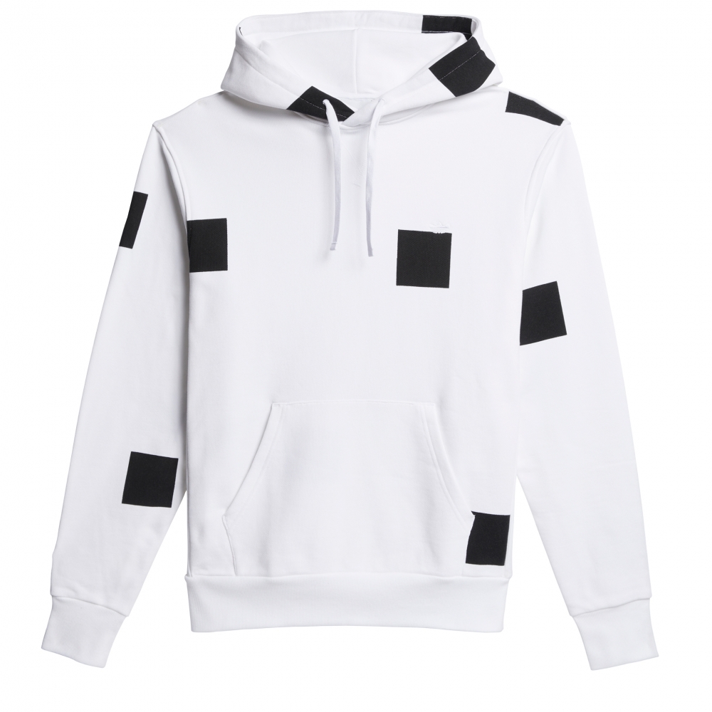 adidas Skateboarding Heavyweight Shmoofoil Box Pullover Hooded Sweatshirt (White/Black)