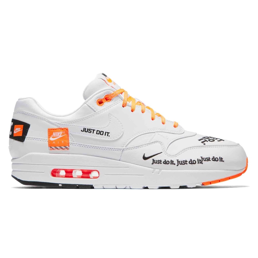 Nike Air Max 1 SE 'Just Do It' (White/White-Total Orange)