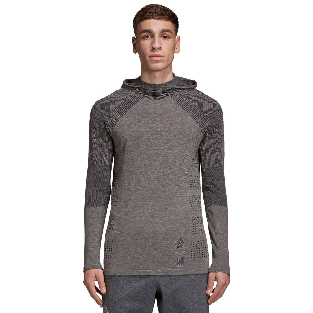 adidas by UNDEFEATED Primeknit Long Sleeve Hooded T-Shirt (Cinder)