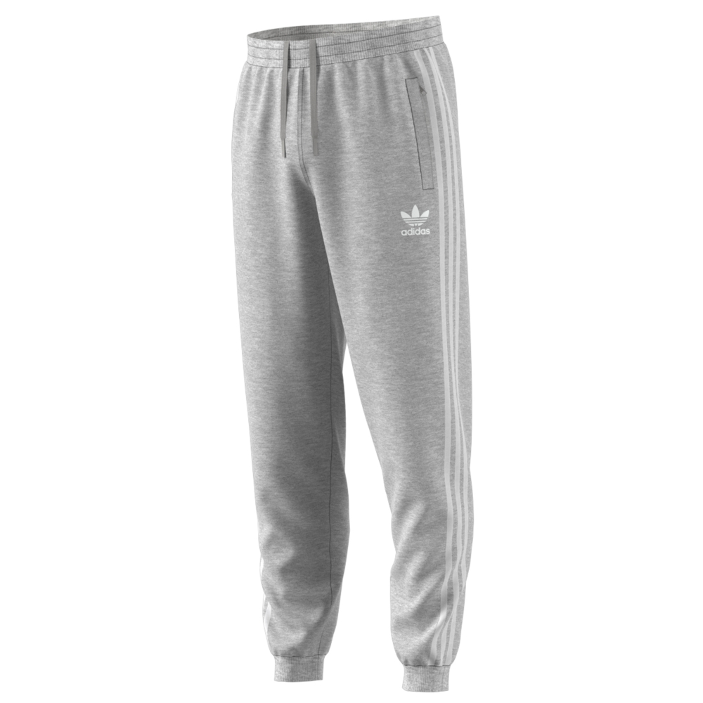 adidas originals joggers in grey with 3 stripes