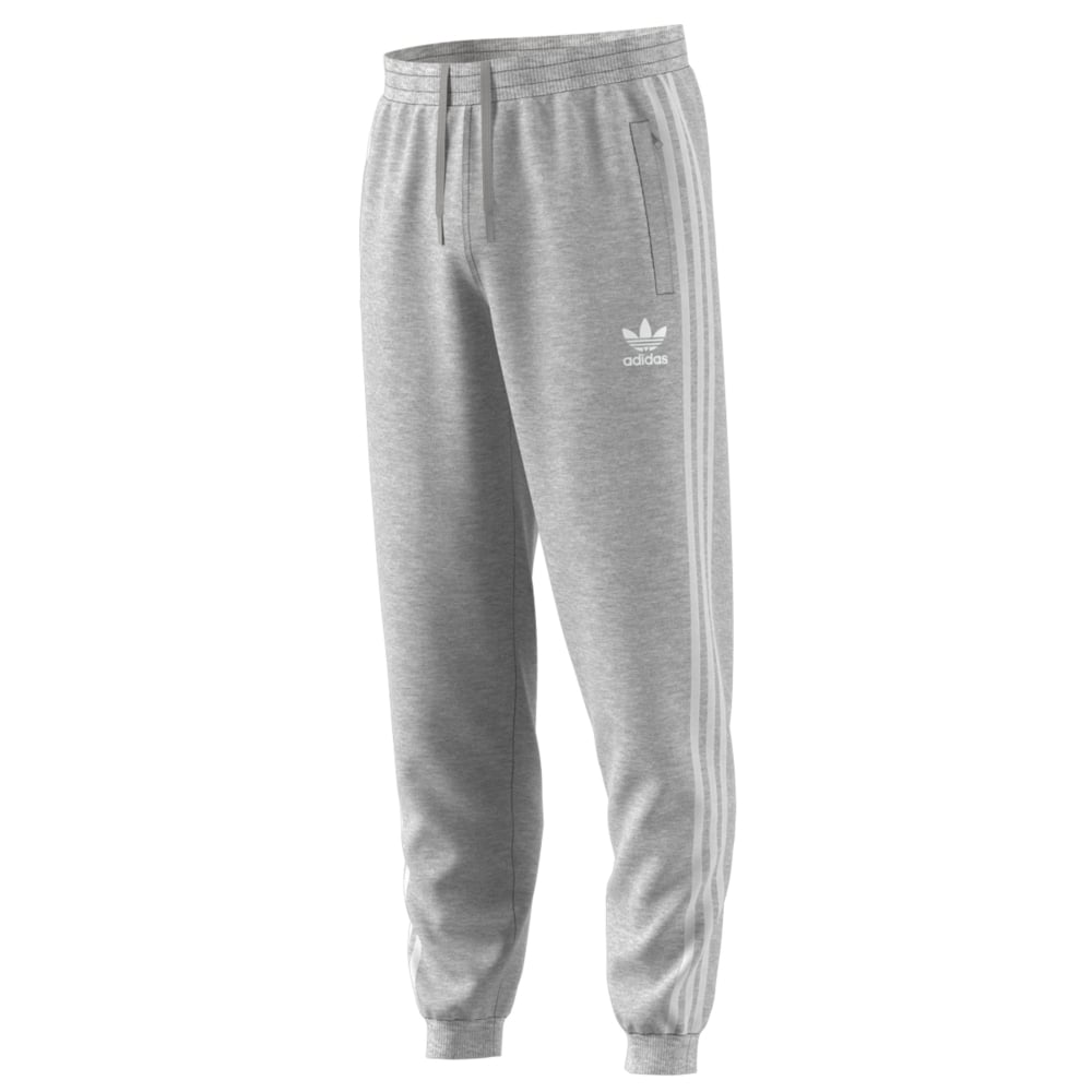 Adidas 3 stripe grey on sale joggers