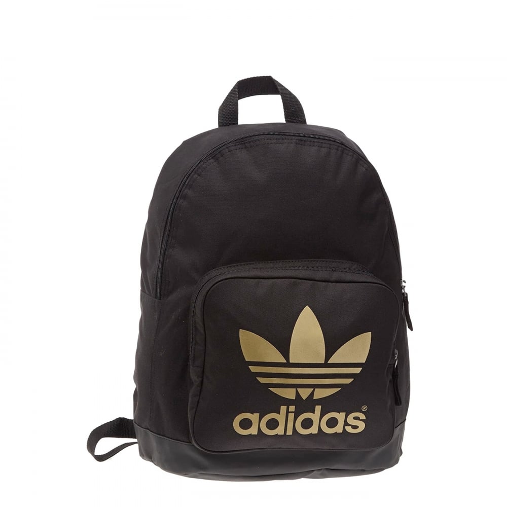 Adidas black and gold backpack deals